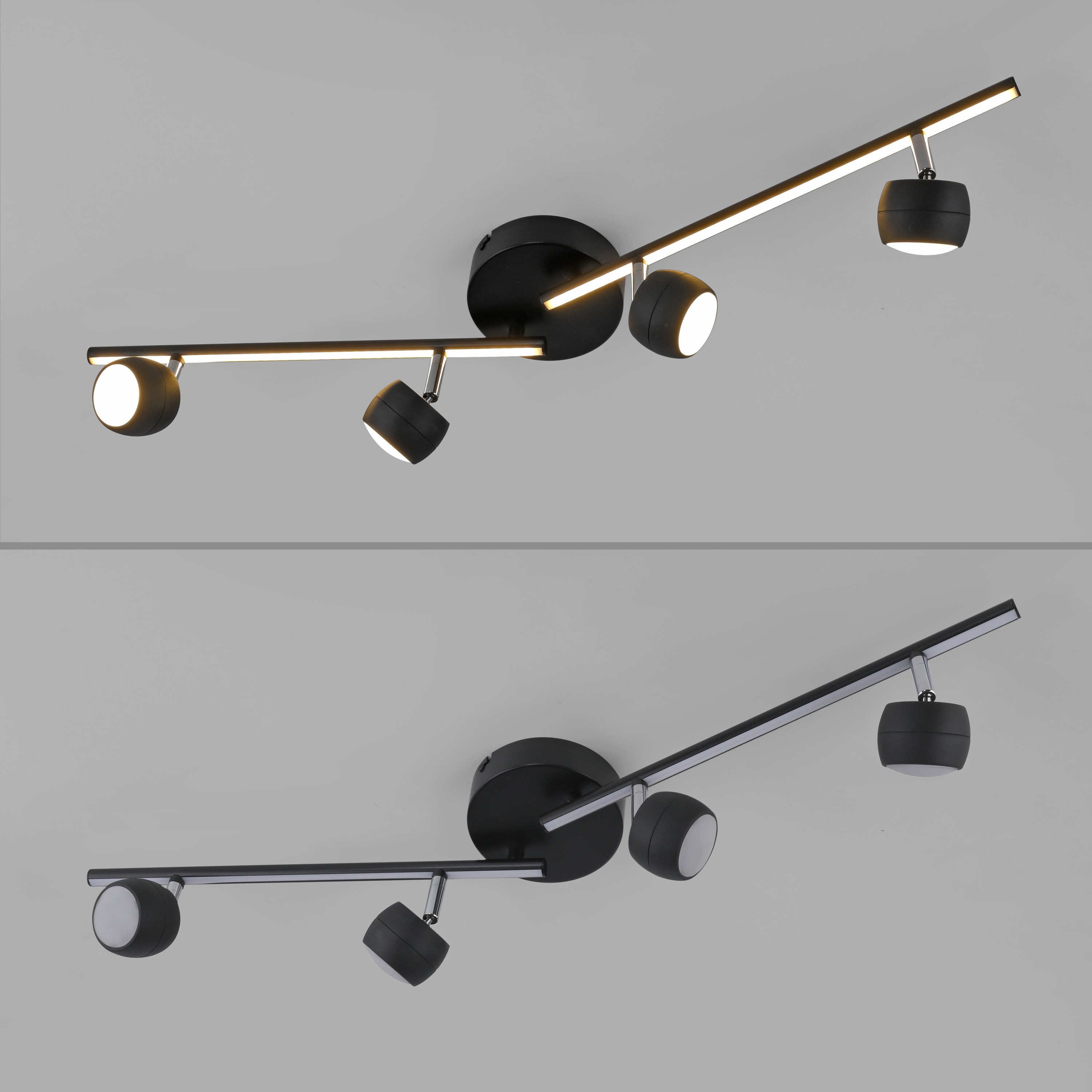 JUST LIGHT LED-Deckenleuchte 11402-18, 20,40W, 3000K, 2360lm, warmweiß, IP20, schwarz JUST LIGHT LED-Deckenleuchte 11402-18, 20,40W, 3000K, 2360lm, warmweiß, IP20, schwarz