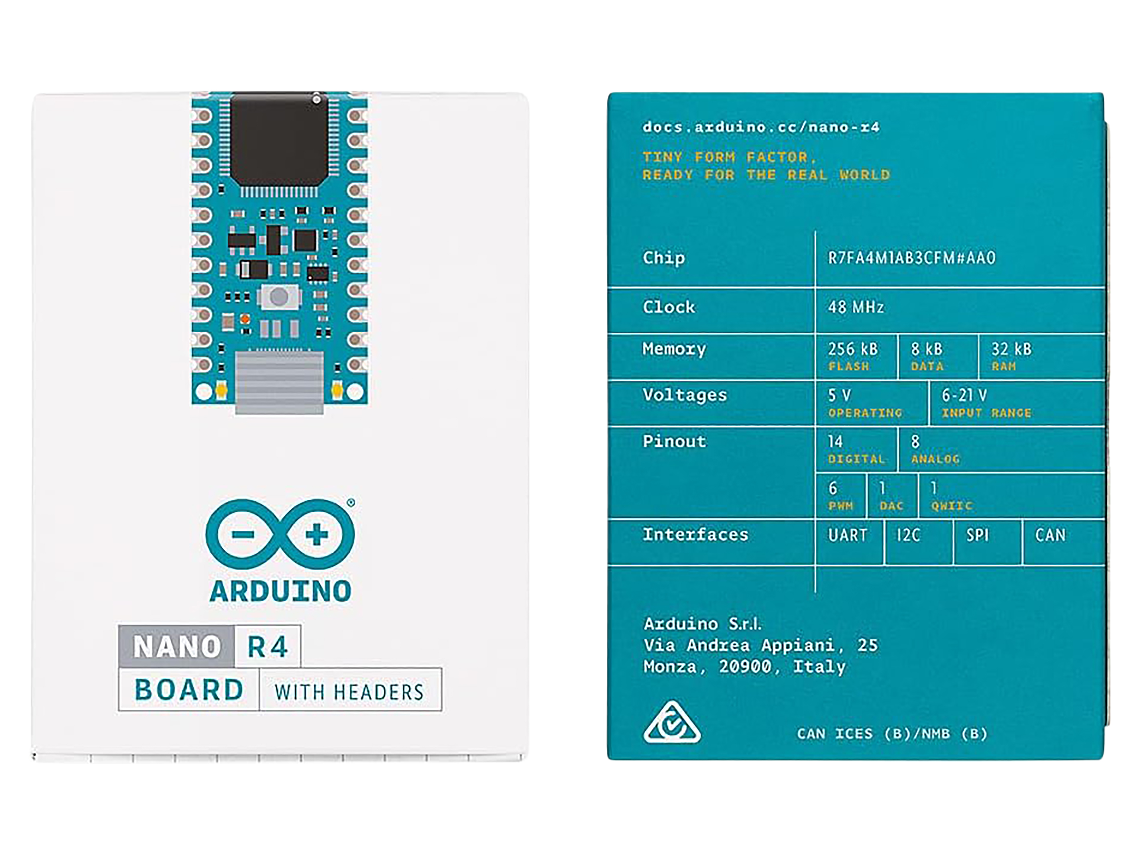 ARDUINO Nano R4 Mikrocontroller-Board mit Header ARDUINO Nano R4 Mikrocontroller-Board mit Header