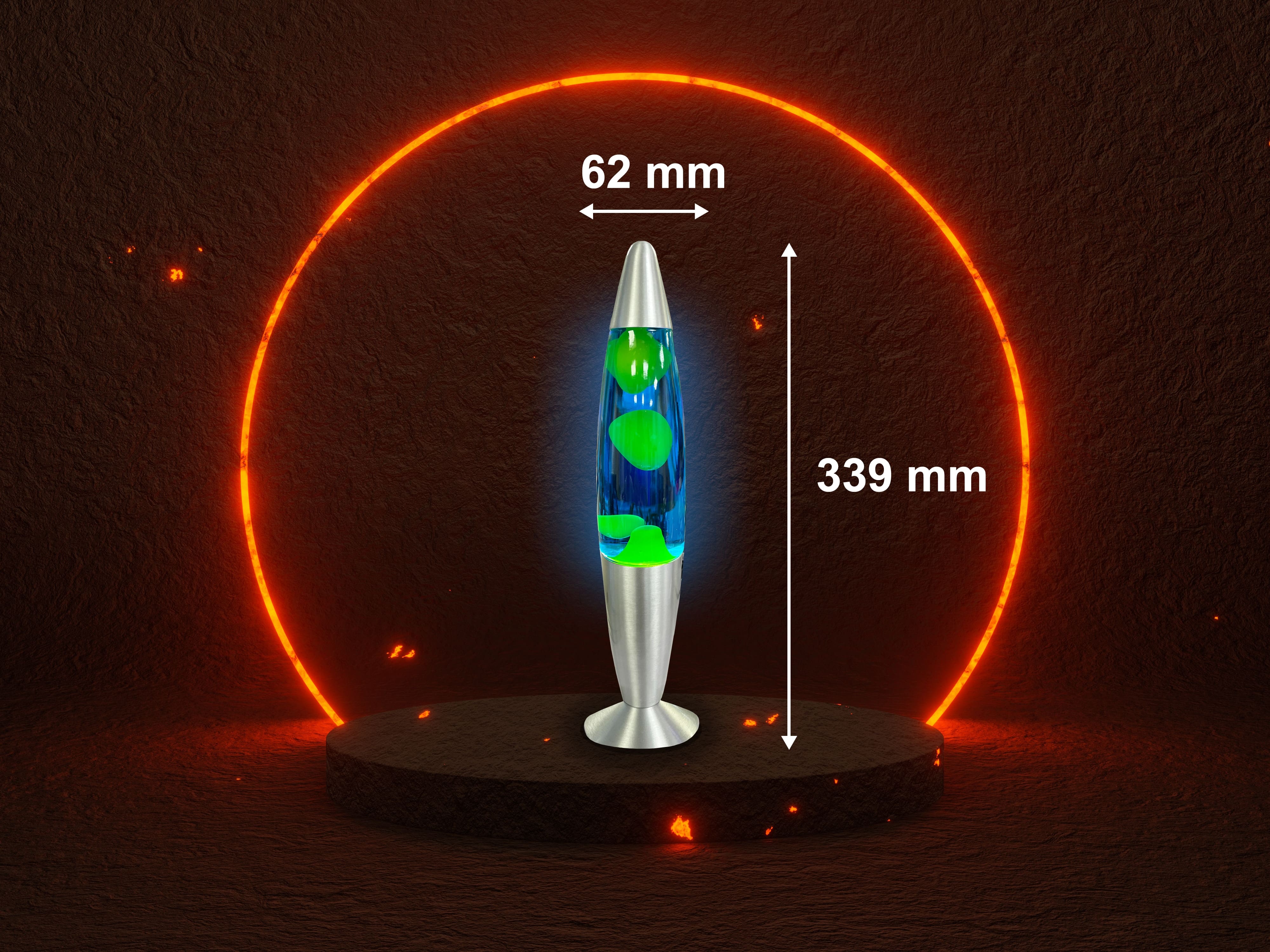 BLULAXA LED-Lava-Tischleuchte, 50961, 20W, 34 cm, gelb/blau BLULAXA LED-Lava-Tischleuchte, 50961, 20W, 34 cm, gelb/blau