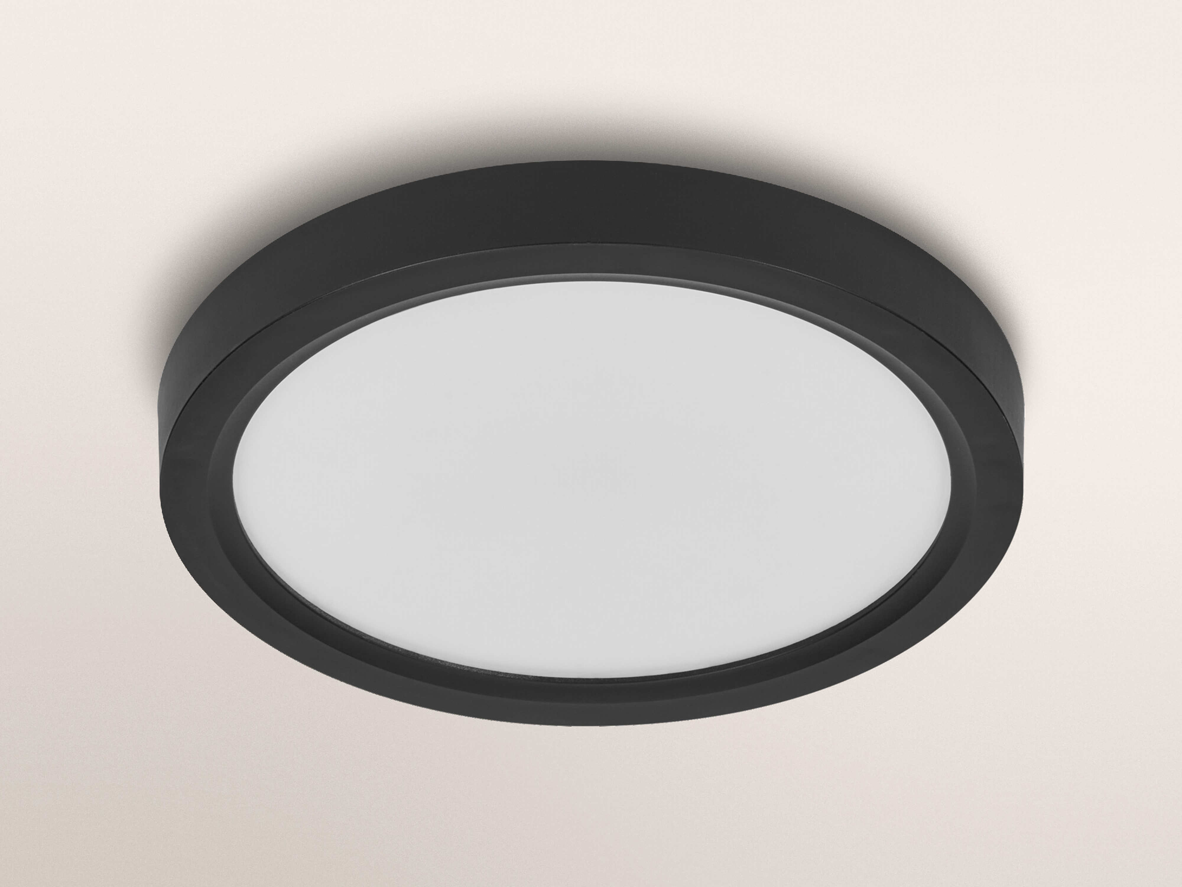 OSRAM LED-Deckenleuchte, 24W, 3000K, 2500lm, warmweiß, IP20, dimmbar, schwarz, Ø32 cm