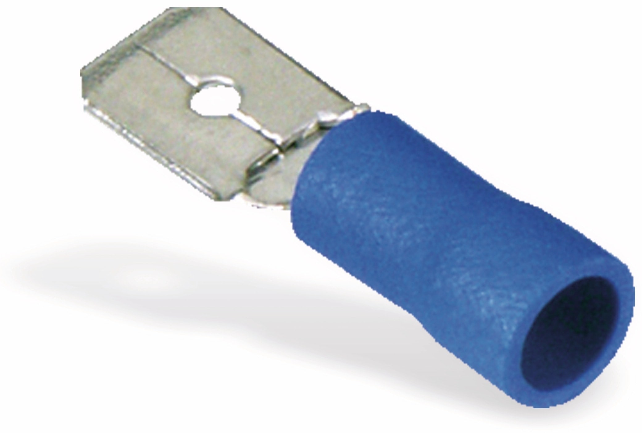 Flachstecker, 6,3 mm, blau, 10 Stück Flachstecker, 6,3 mm, blau, 10 Stück