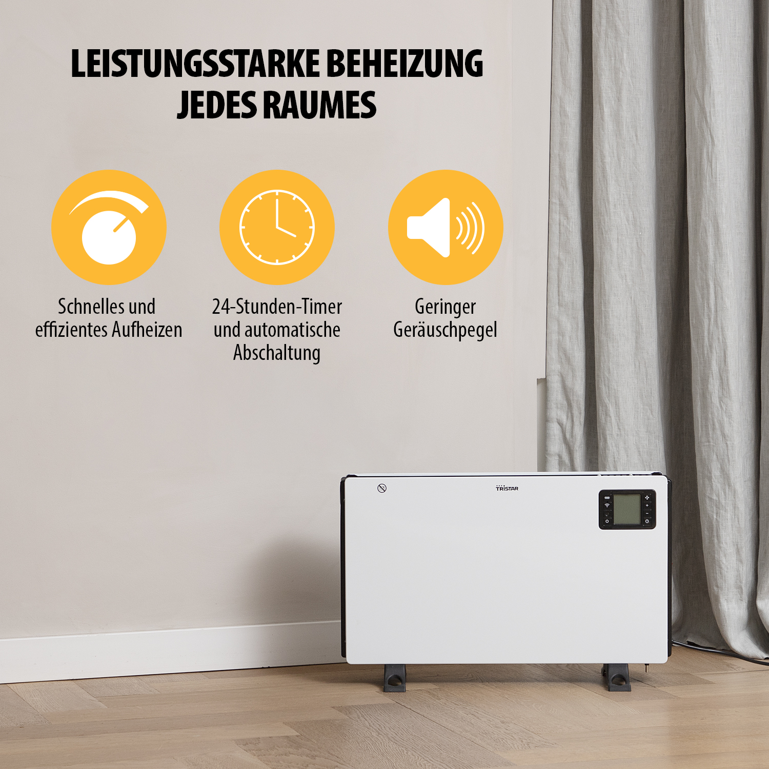 TRISTAR Konvektorheizung KA-5819, 3 Stufen, Wi-Fi, 2000 W, weiß TRISTAR Konvektorheizung KA-5819, 3 Stufen, Wi-Fi, 2000 W, weiß