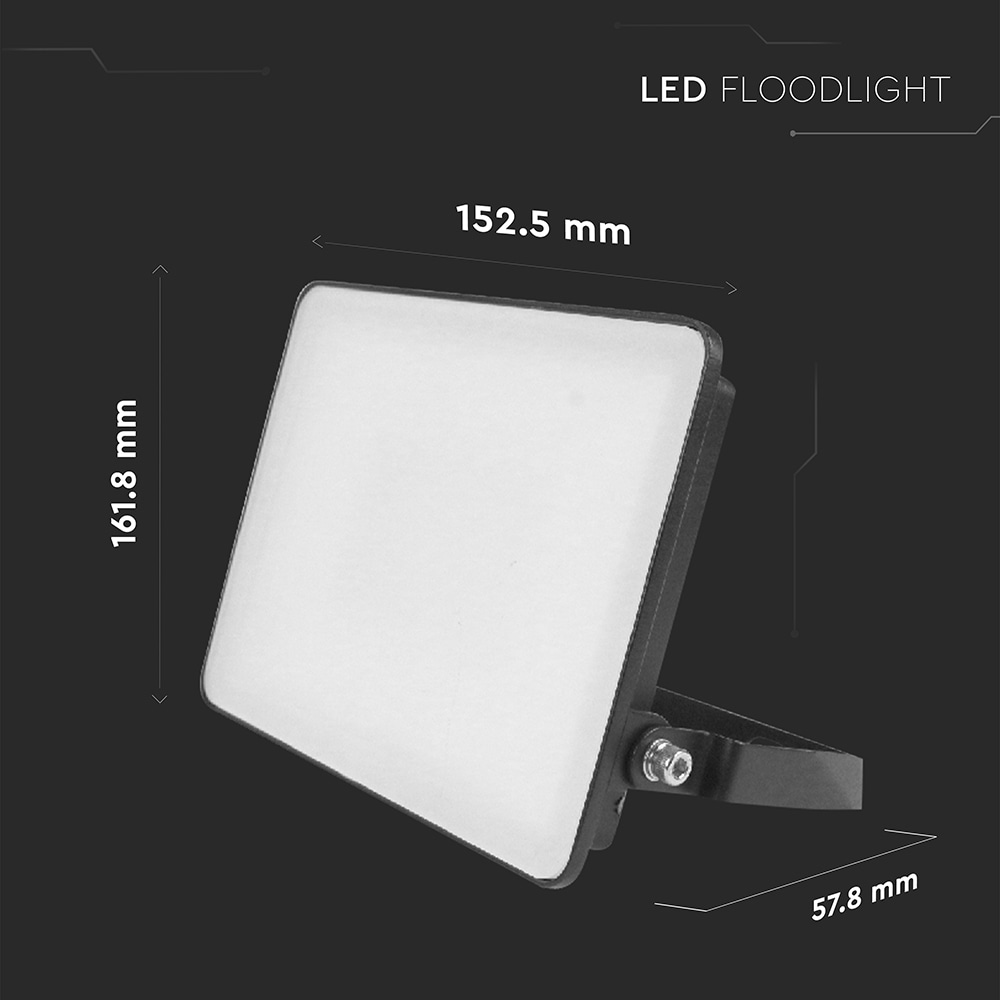 V-TAC LED-Fluter, VT-4419-FC, EEK: E, 20 W, 2400 lm, 6500 K, IP65, kaltweiß V-TAC LED-Fluter, VT-4419-FC, EEK: E, 20 W, 2400 lm, 6500 K, IP65, kaltweiß