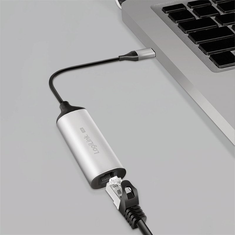 LOGILINK USB-Netzwerkadapter UA0456 USB 3.2, USB-C/M zu RJ45/F LOGILINK USB-Adapter UA0456 USB 3.2, USB-C auf 5G
