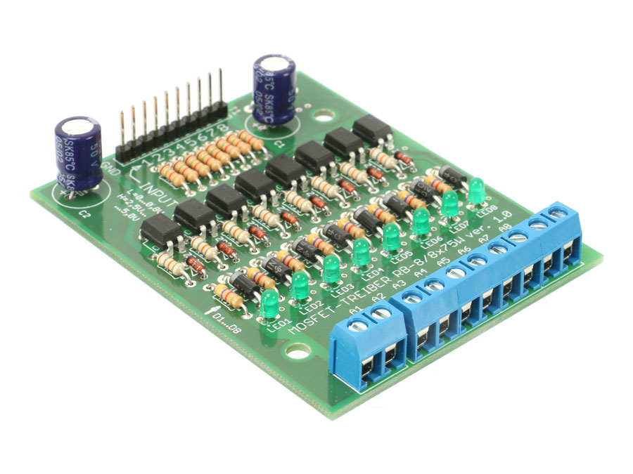 Bausatz Mosfet-Treiber, RB-8/8x100W, V1.0 Bausatz Mosfet-Treiber RB-8/8x100W