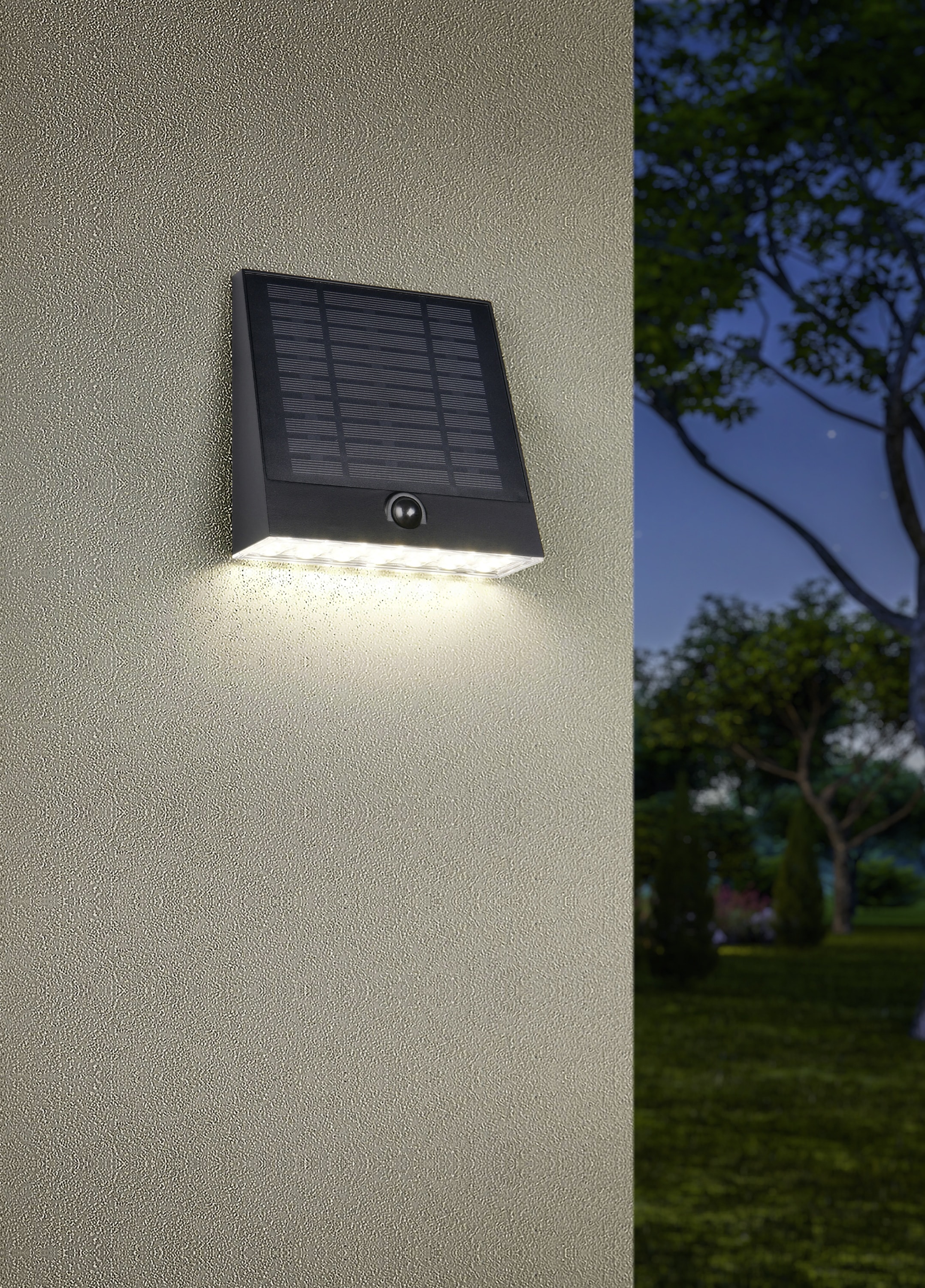 REALITY Solar LED-Wandleuchte ALVORADA, R23326102, 6 W, 600lm, 4000K, schwarz REALITY Solar LED-Wandleuchte ALVORADA, R23326102, 6 W, 600lm, 4000K, schwarz