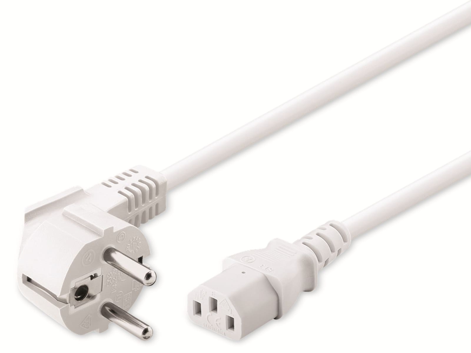 GOOBAY Kaltgerätekabel NK 101 W-500, 5 m, weiß GOOBAY Kaltgerätekabel NK 101 W-500, 5 m, weiß