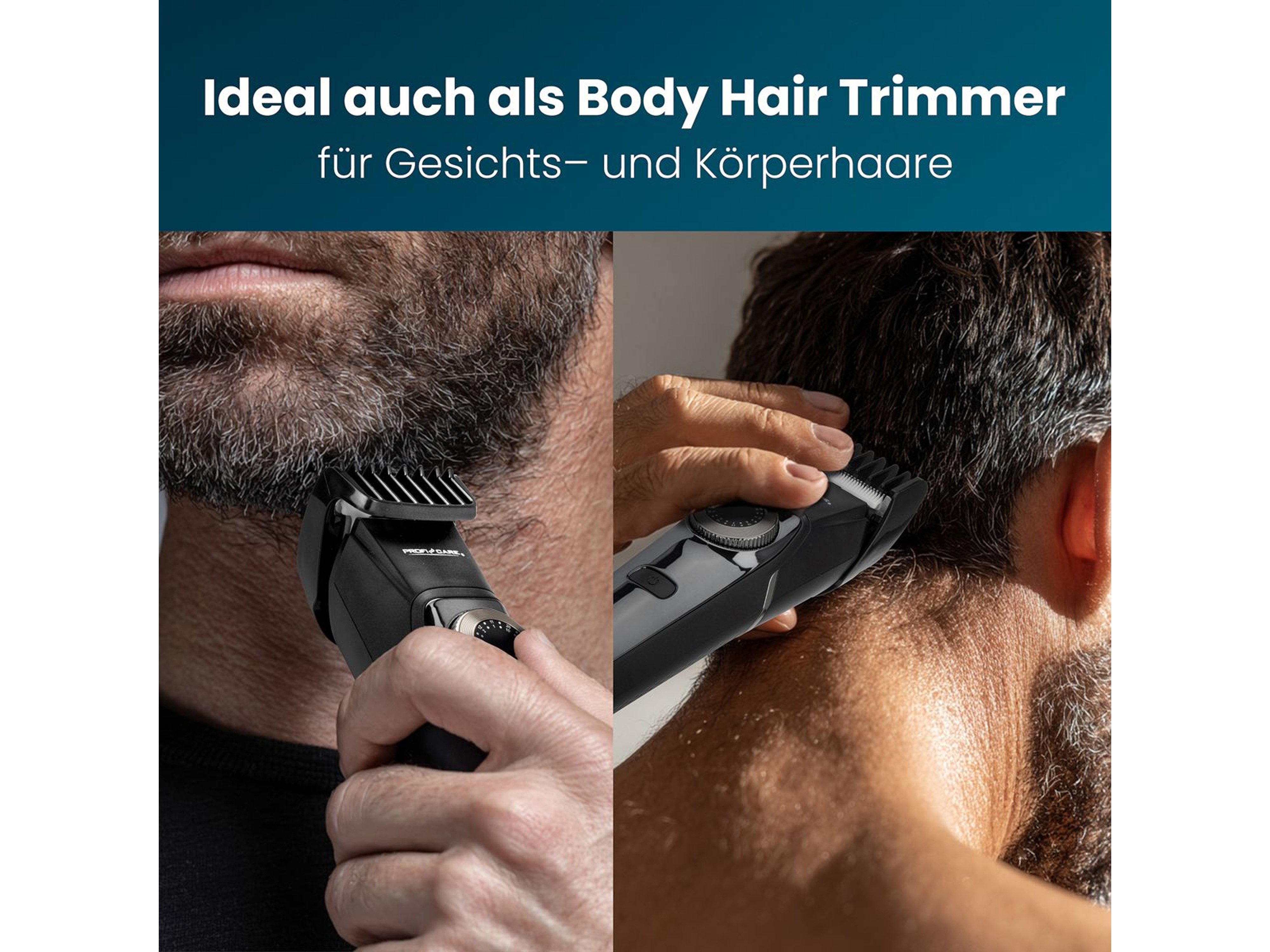 PROFI CARE Haar- & Bartschneidemaschine, PC HSMR 3131, 1-20mm, IPX6, chrom-schwarz PROFICARE Haar- & Bartschneidemaschine, PC HSMR 3131, 1-20mm, IPX6, chrom-sw