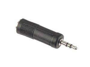 GOOBAY Klinkenadapter, Stecker 3,5 mm stereo / Kupplung 6,3 mm stereo, schwarz GOOBAY Klinkenadapter, Stecker 3,5 mm stereo / Kupplung 6,3 mm stereo, schwarz
