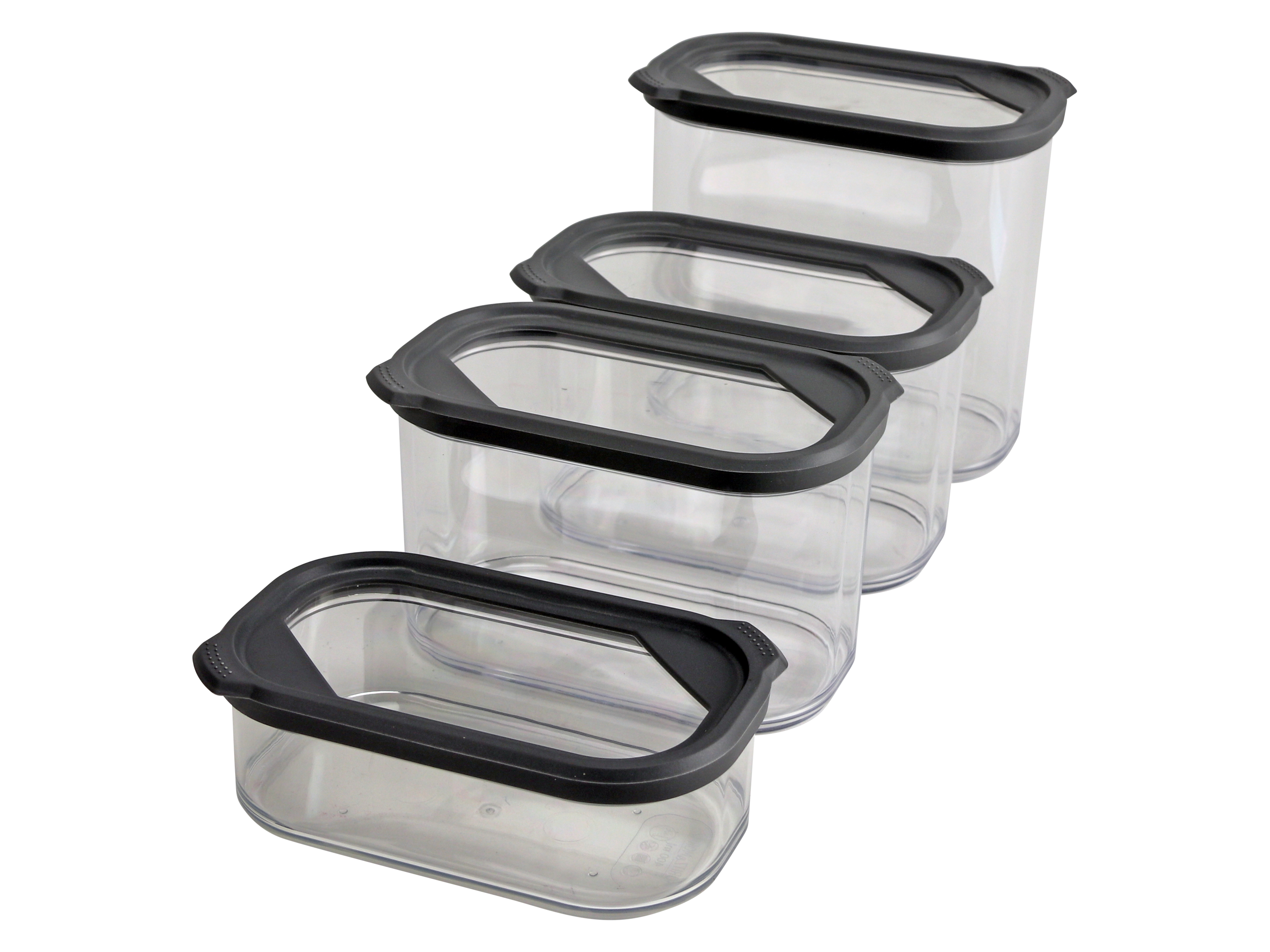 Vorratsdosen-Set, stabelbar, 4teilig, 400/2x900/1400ml