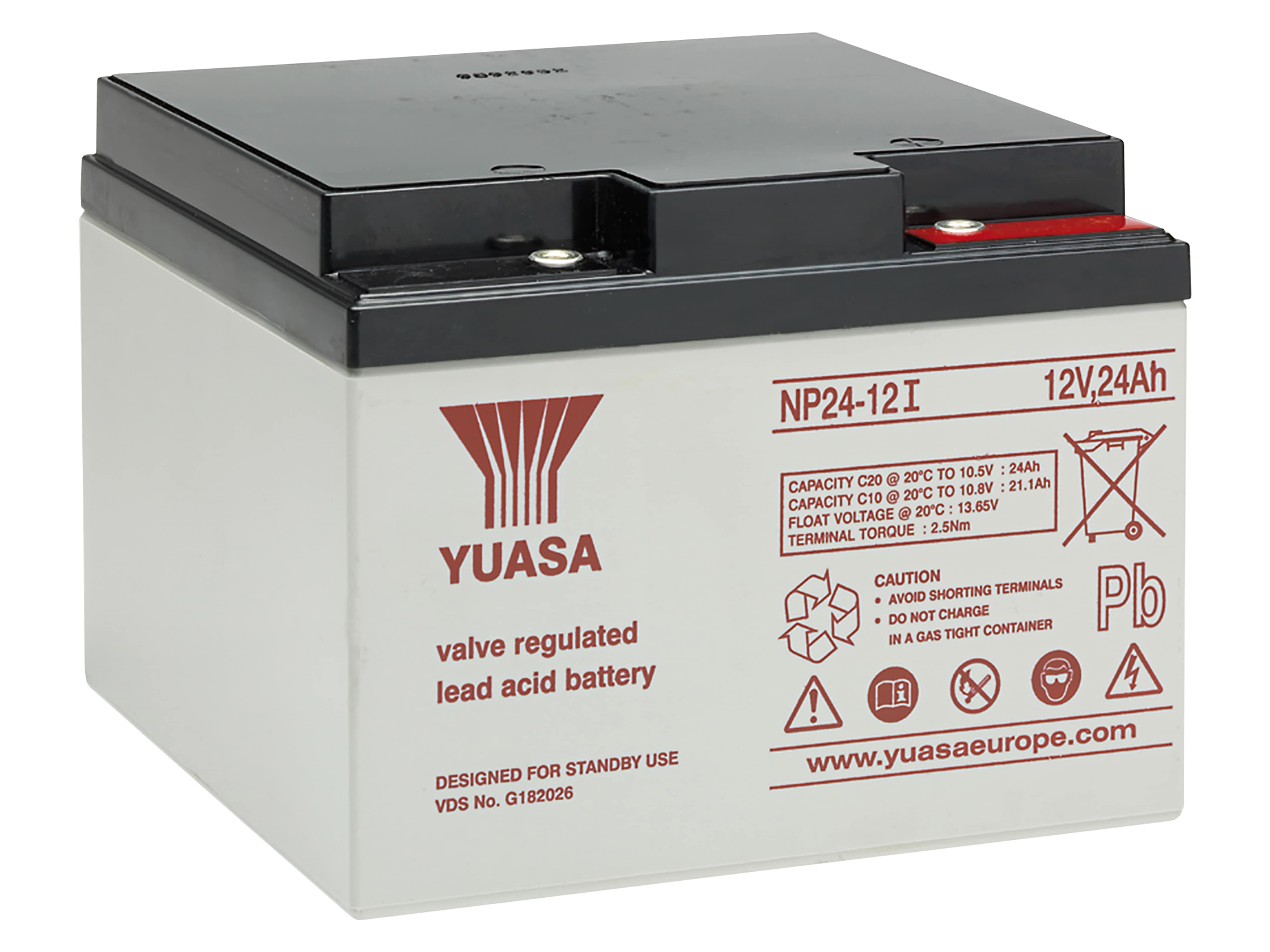 YUASA Bleiakku, 12V, 24Ah, M5 Gewinde, NP24-12l YUASA Bleiakku, 12V, 24Ah, M5 Gewinde, NP24-12l