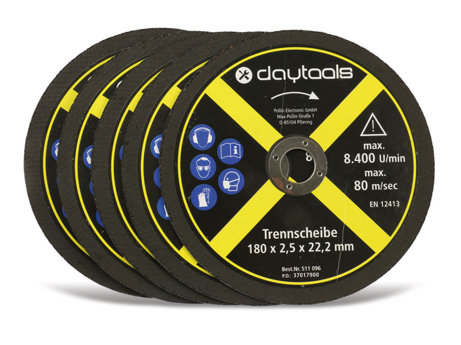 DAYTOOLS Trennscheibe Metall, 180x2,5x22,2 mm, 5 Stück