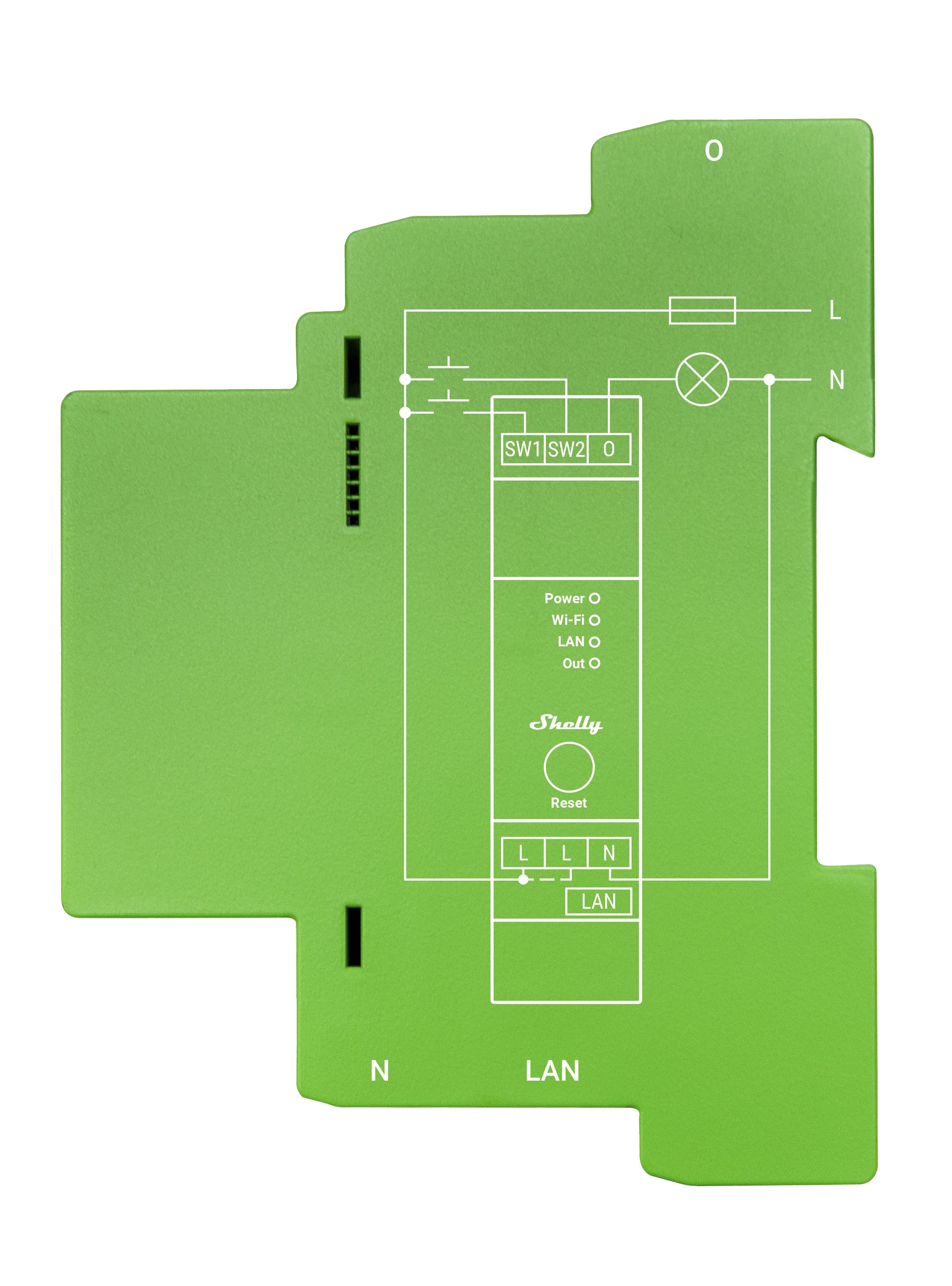 SHELLY 1-Kanal-DIN-Schienen-Smart-Dimmer, Pro Dimmer 1PM, Messfunktion SHELLY 1-Kanal-DIN-Schienen-Smart-Dimmer, Pro Dimmer 1PM, Messfunktion