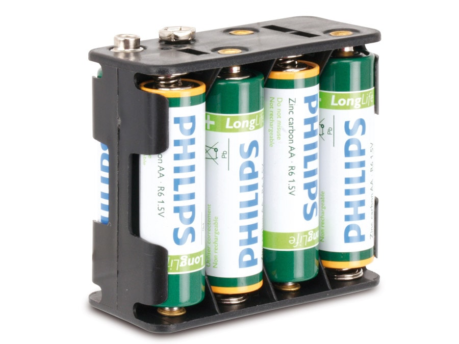Batteriehalter, 8x Mignon, Clipanschluss Batteriehalter, 8x Mignon, Clipanschluss