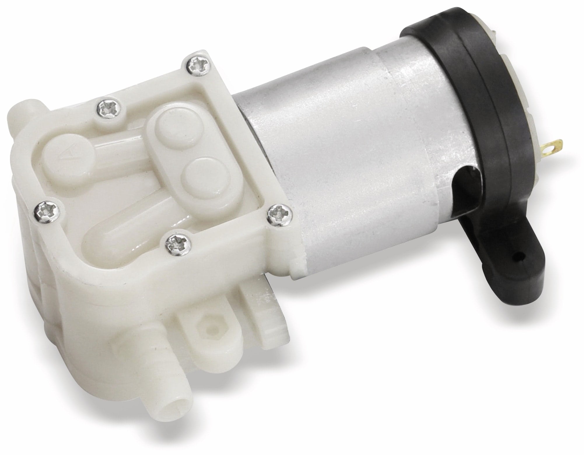 Wasserpumpe mit Gummihalterung DC123L, 12 V-, 3 l/min. Wasserpumpe mit Gummihalterung DC123L, 12 V-, 3 l/min.