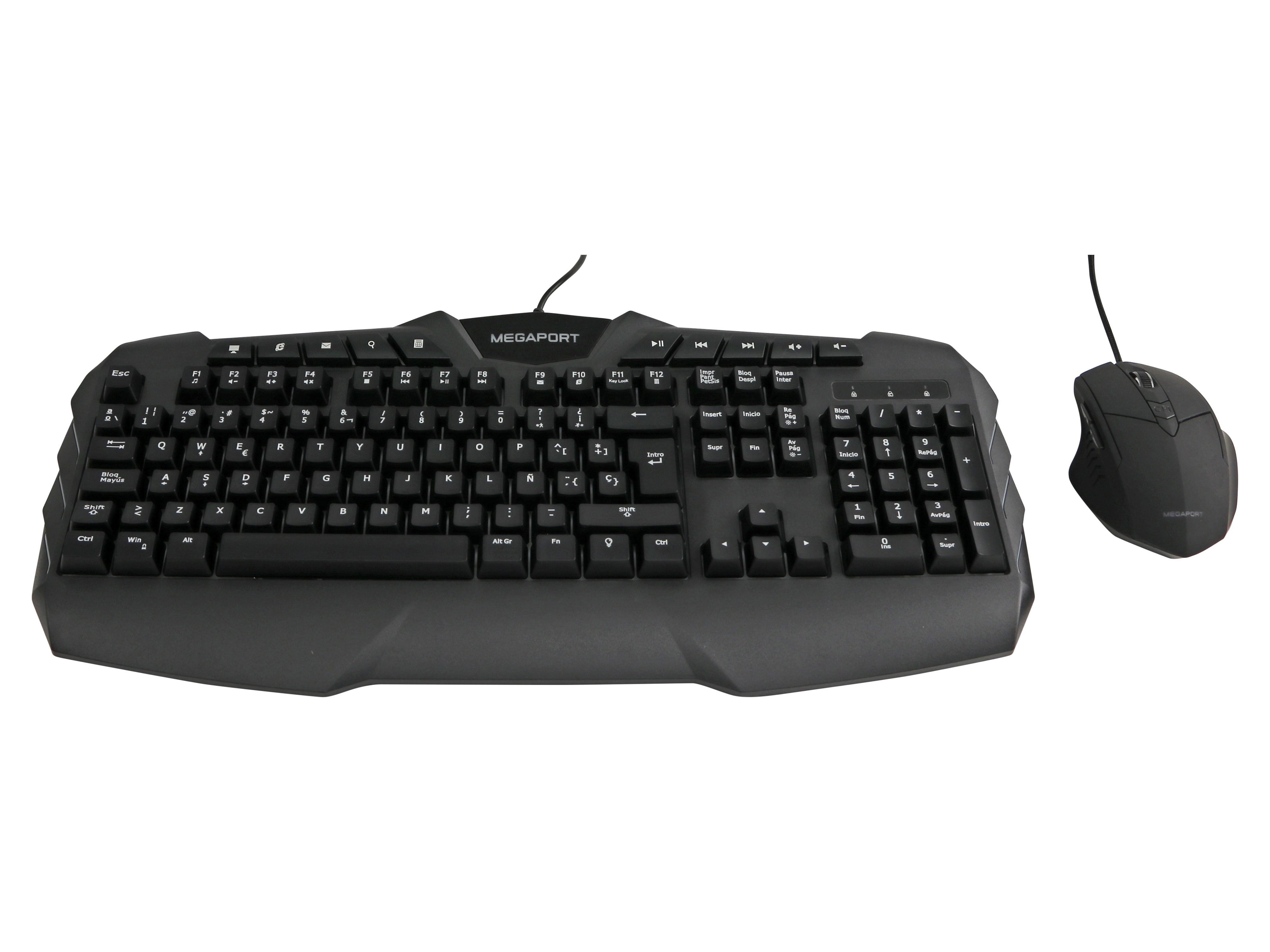 Tastatur/Maus-Set, MEGAPORT, M-GCM600, spanisches Tastaturlayout Tastatur/Maus-Set, MEGAPORT, M-GCM600, spanisches Tastaturlayout