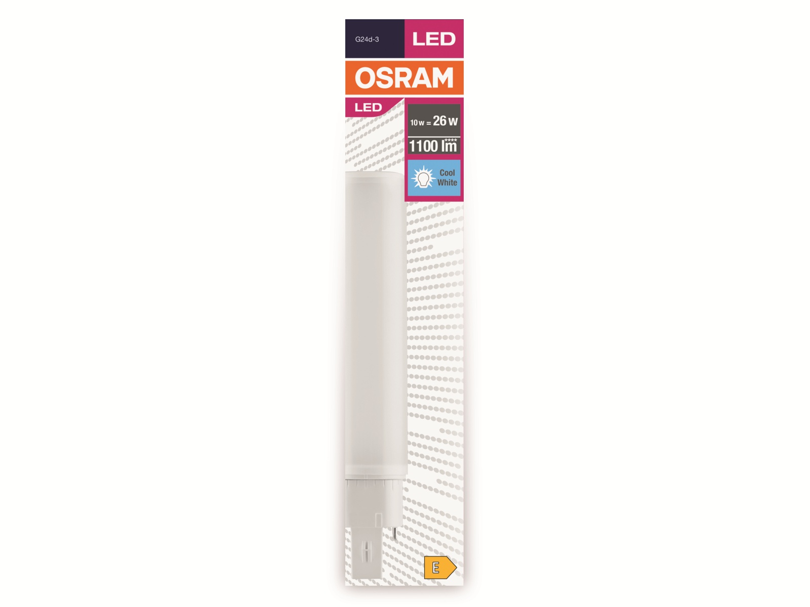 OSRAM LED-Lampe, Dulux D26, G24d-3, EEK: E, 10W, 1100lm, 4000K OSRAM LED-Lampe, Dulux D26, G24d-3, EEK: E, 10W, 1100lm, 4000K