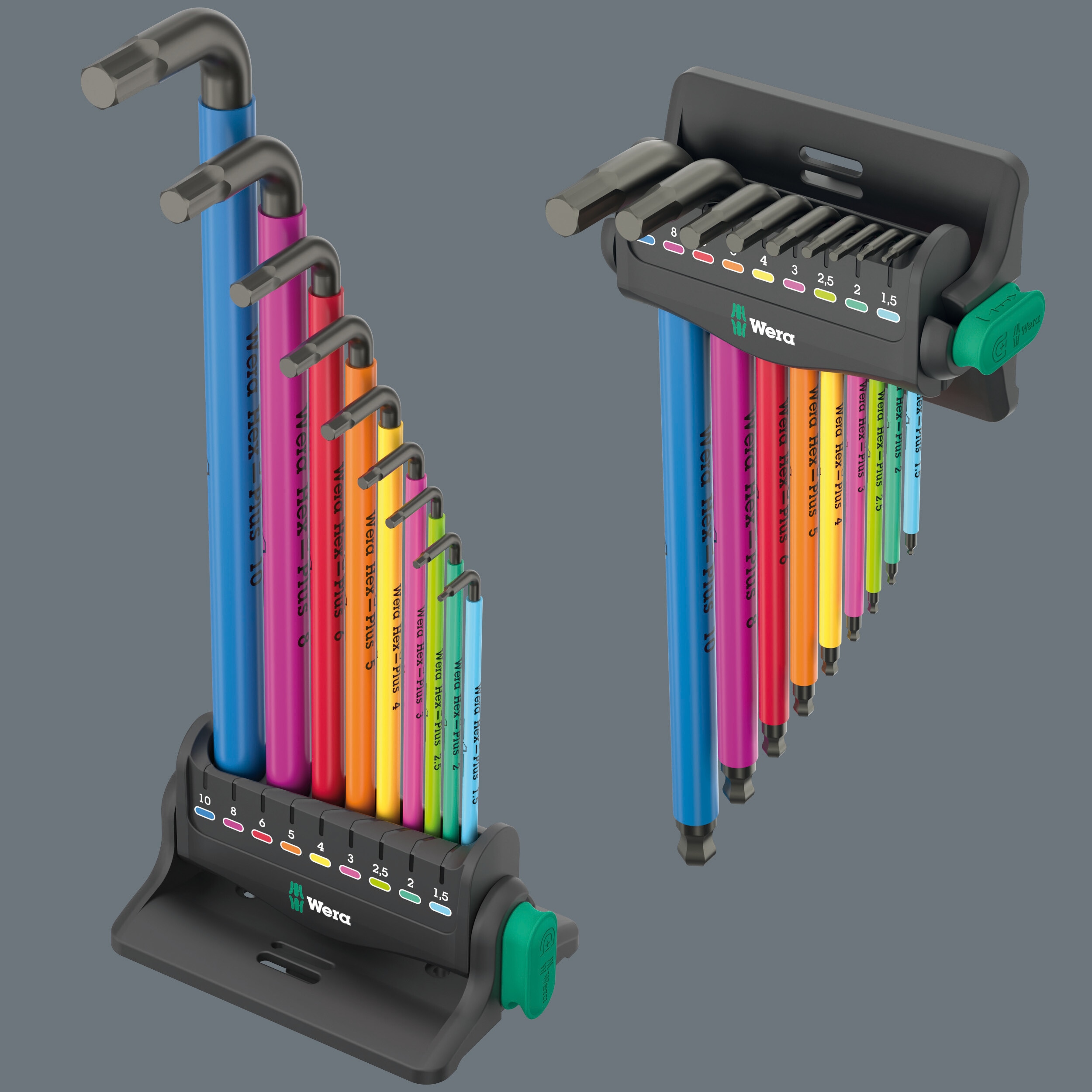 WERA Winkelschlüsselsatz, 950/9 Hex-Plus Multicolour 3, 05133165001, metrisch, BlackLaser, 9‑teilig WERA Winkelschlüsselsatz, 950/9 Hex-Plus Multicolour 3, 05133165001, metrisch, BlackLaser, 9‑teilig