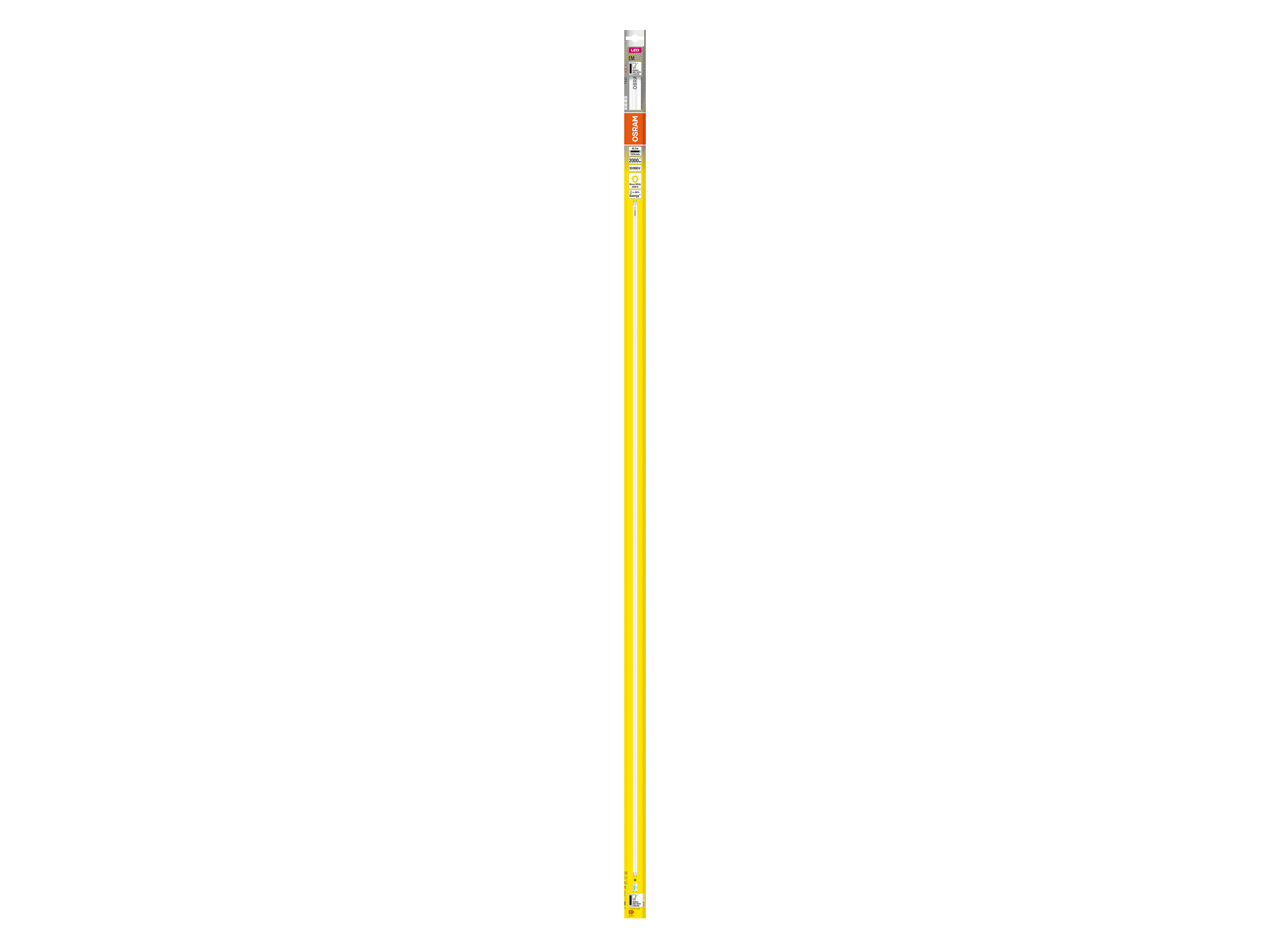 OSRAM LED-Röhre, T8, 1500mm, G13, EEK: F, 18,3W, 2000lm, 3000K, PC