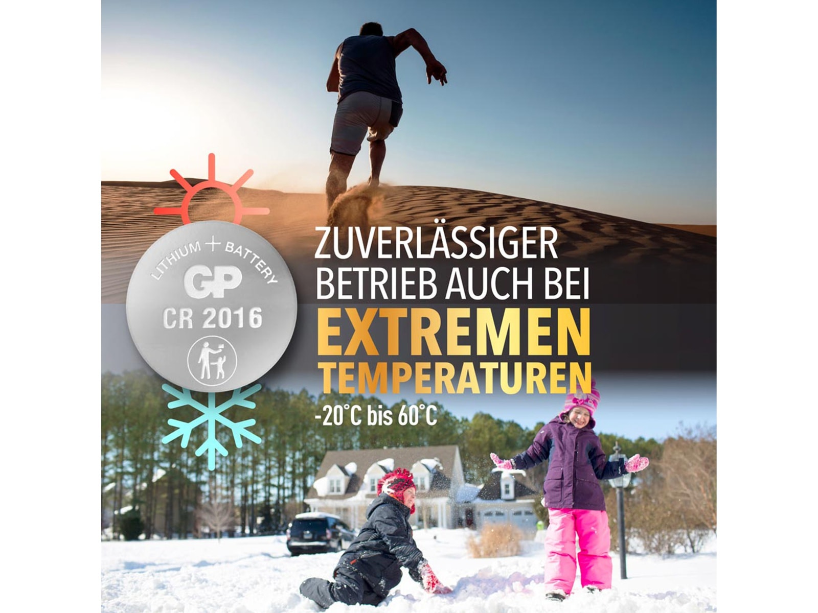 GP Knopfzelle, CR2016, Lithium, 3 V, 2 St. GP Knopfzelle, CR2016, Lithium, 3 V, 2 St.