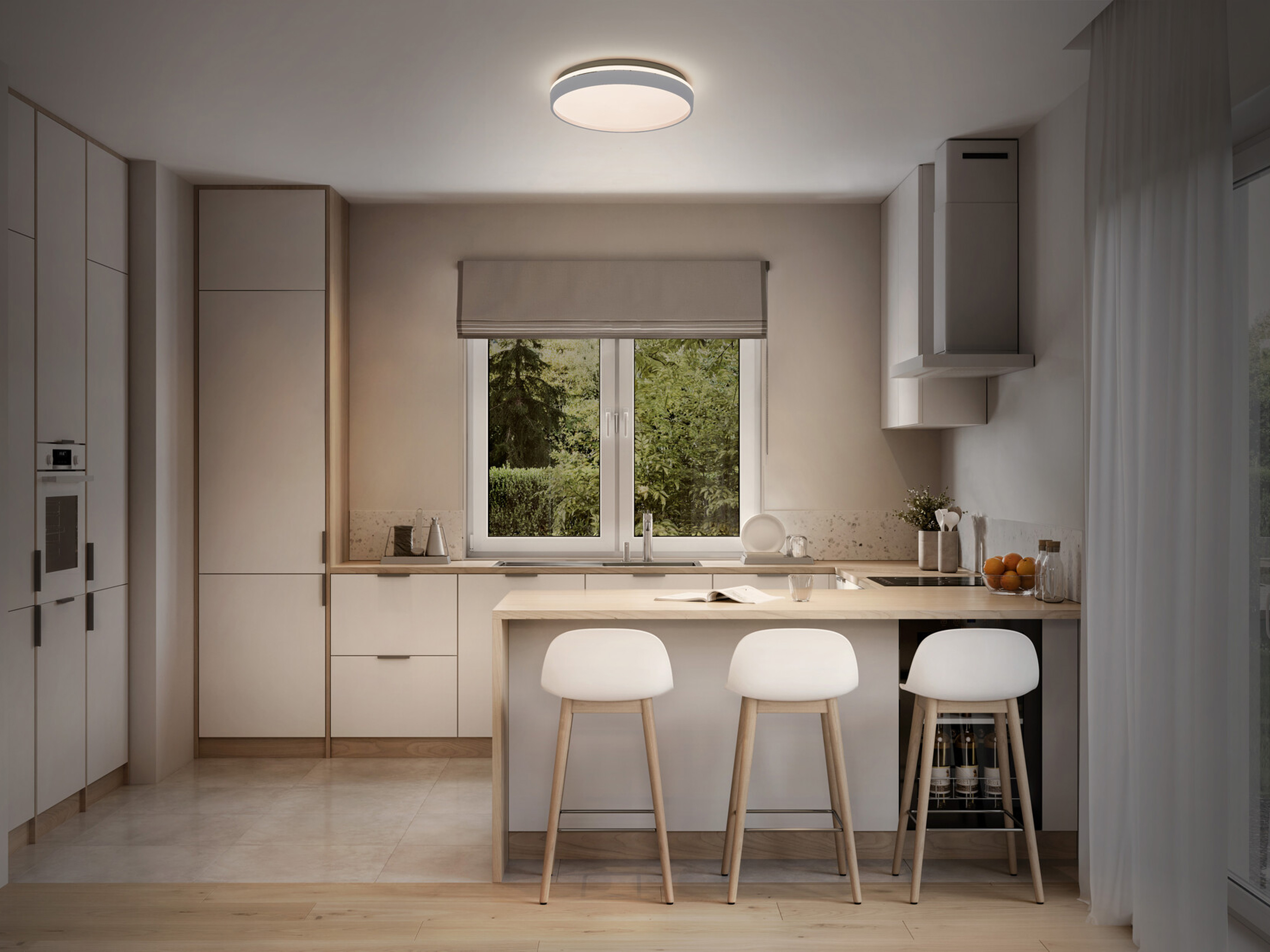 OSRAM LED-Deckenleuchte, 24W, 3000K, 1450lm, warmweiß, IP20, silber, Ø38,5 cm OSRAM LED-Deckenleuchte, 24W, 3000K, 1450lm, warmweiß, IP20, silber, Ø38,5 cm