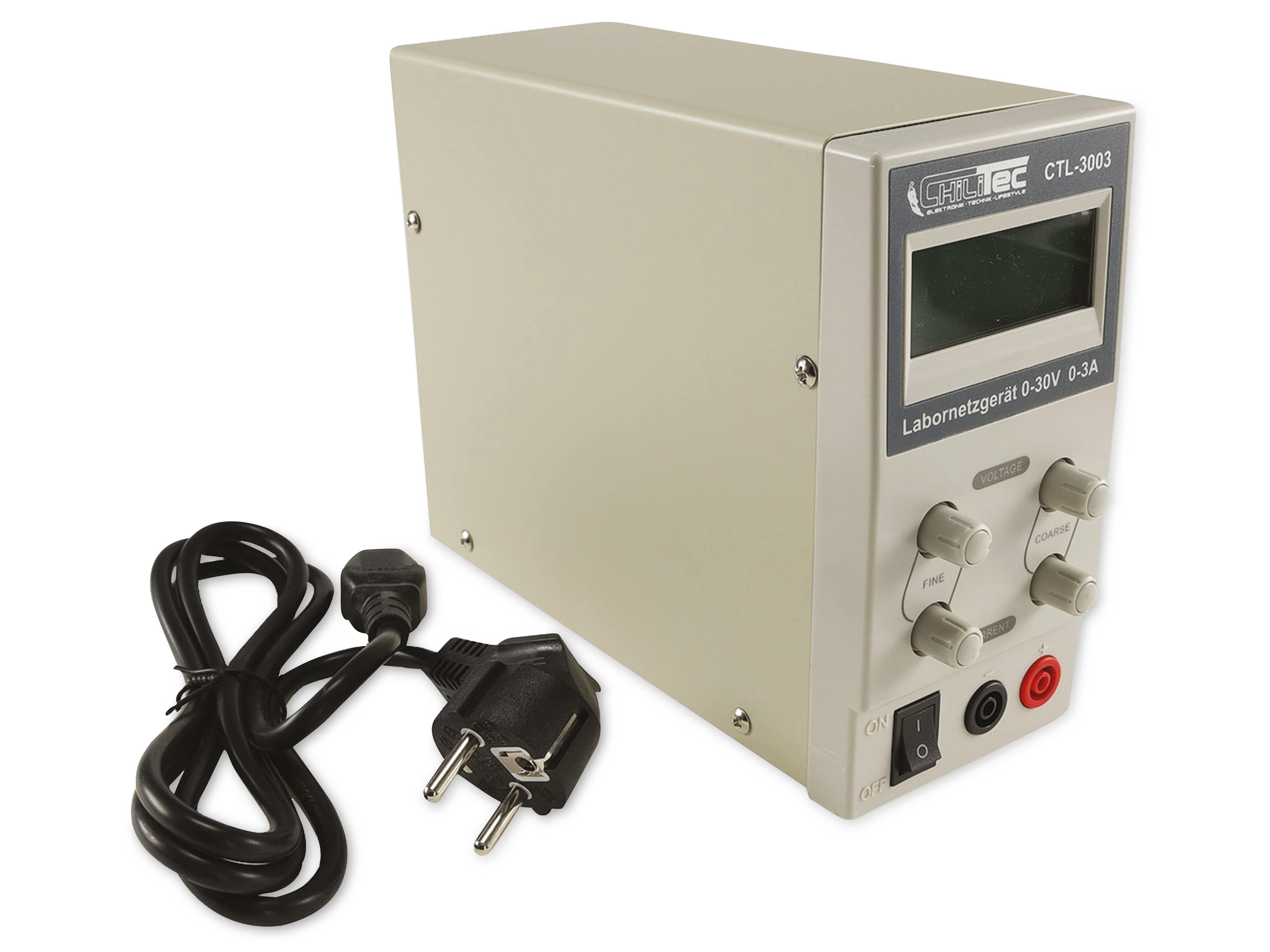 CHILITEC Regelbares Labornetzgerät CTL-3003, 0...30 V / 0...3 A, LCD CHILITEC Regelbares Labornetzgerät CTL-3003, 0...30 V / 0...3 A, LCD