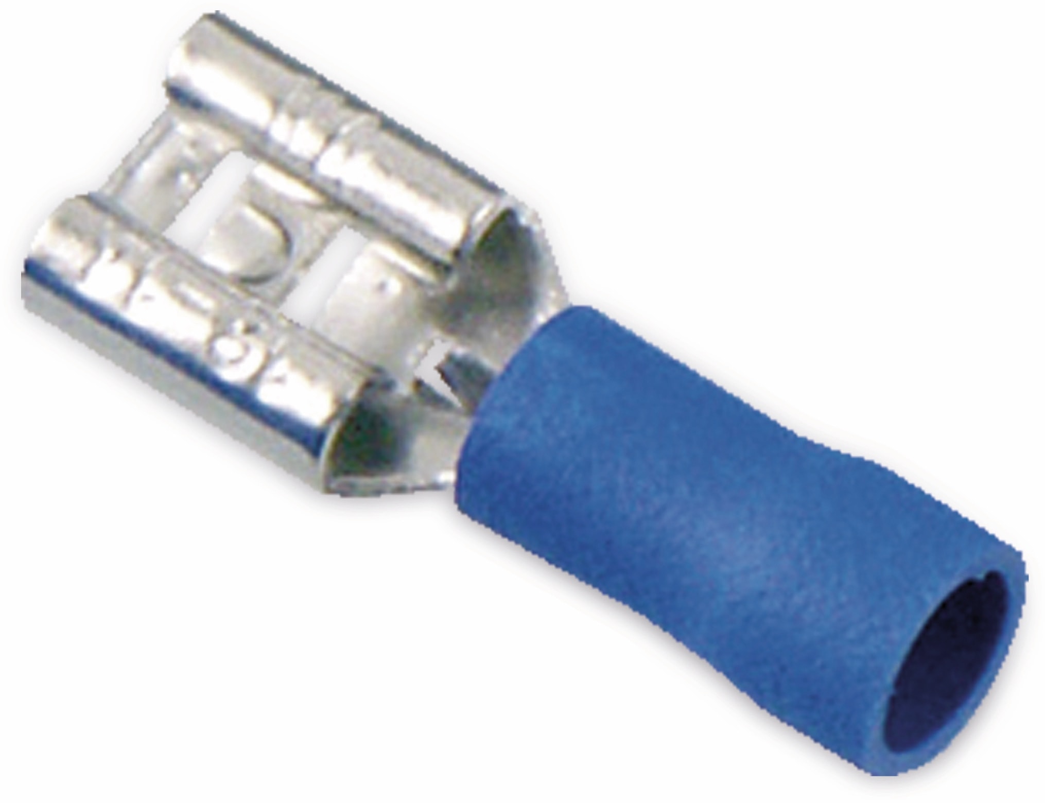 Flachsteckhülsen, 6,3 mm, 2,5 mm², blau, 10 Stück Flachsteckhülsen, 6,3 mm, 2,5 mm², blau, 10 Stück