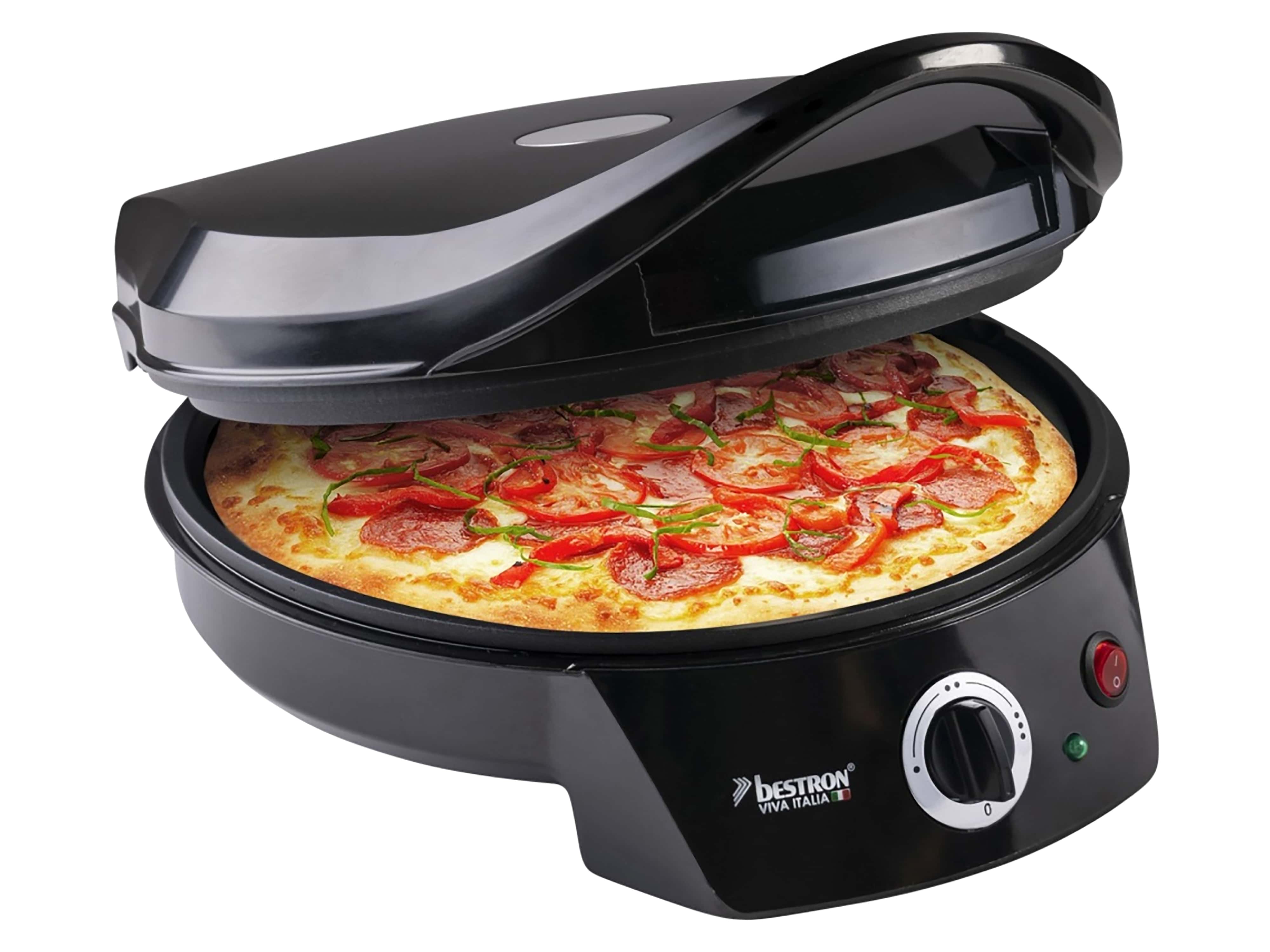 BESTRON Elektrischer Pizzaofen, APZ400Z, Pizza Maker, Ober-/Unterhitze