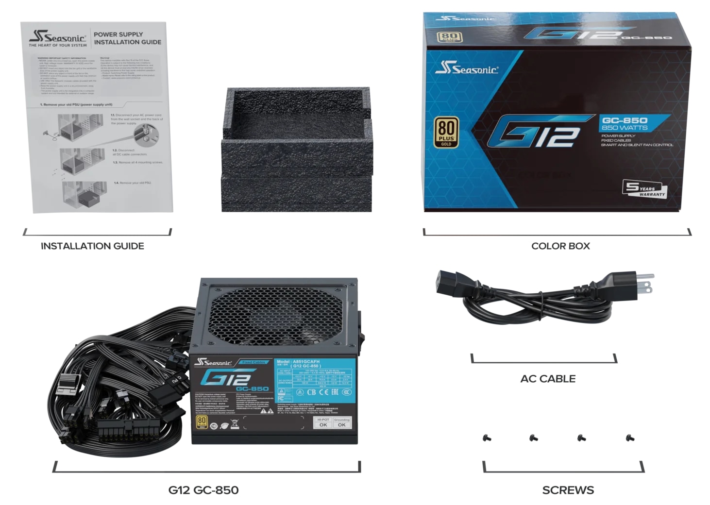 SEASONIC PC-Netzteil G12 GC-850 SEASONIC PC-Netzteil G12 GC-850