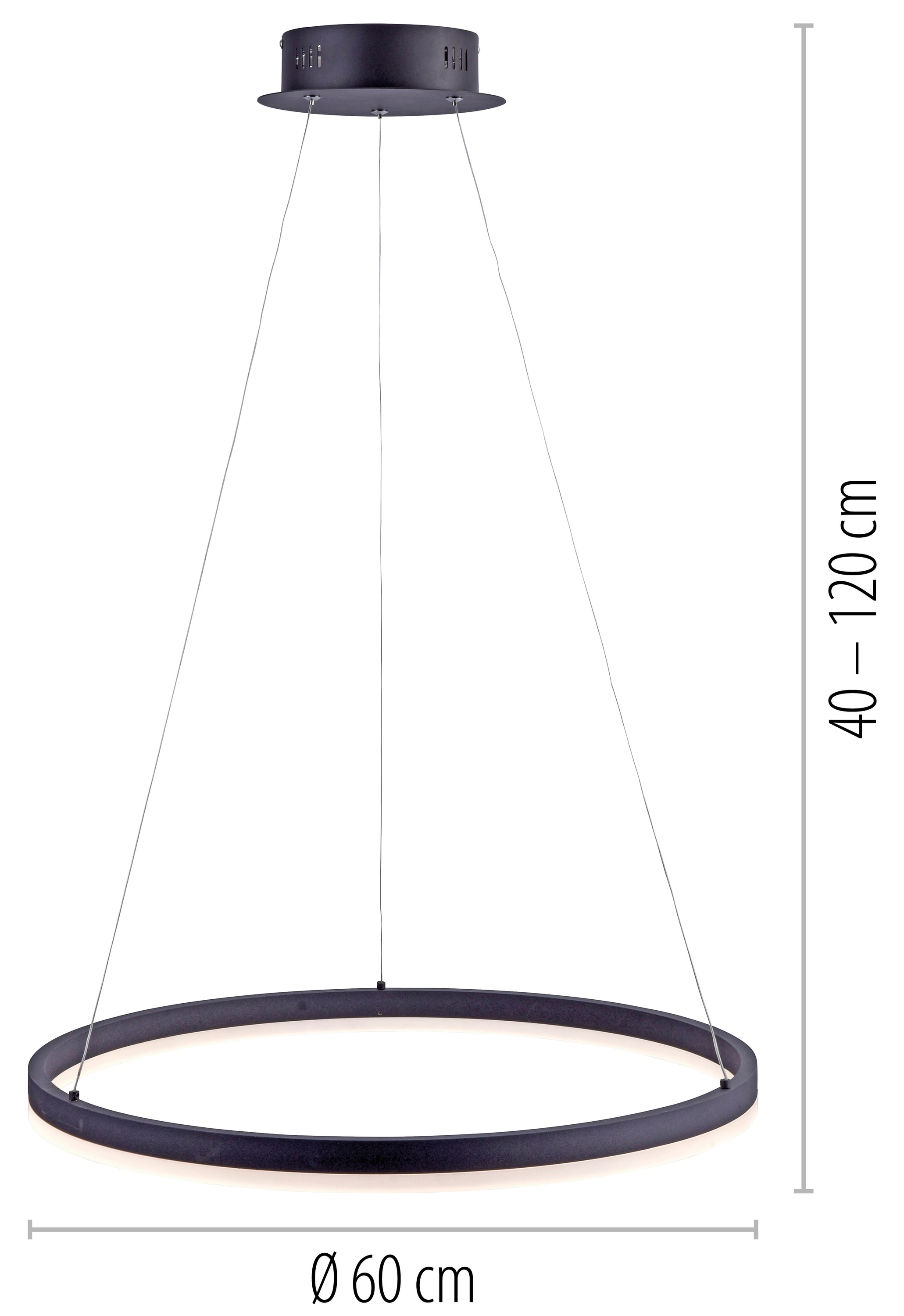 PAUL NEUHAUS LED-Pendelleuchte 2382-13 anthrazit, 38,5 W, 5250 lm, 3000 K PAUL NEUHAUS LED-Pendelleuchte 2382-13 anthrazit, 38,5 W, 5250 lm, 3000 K