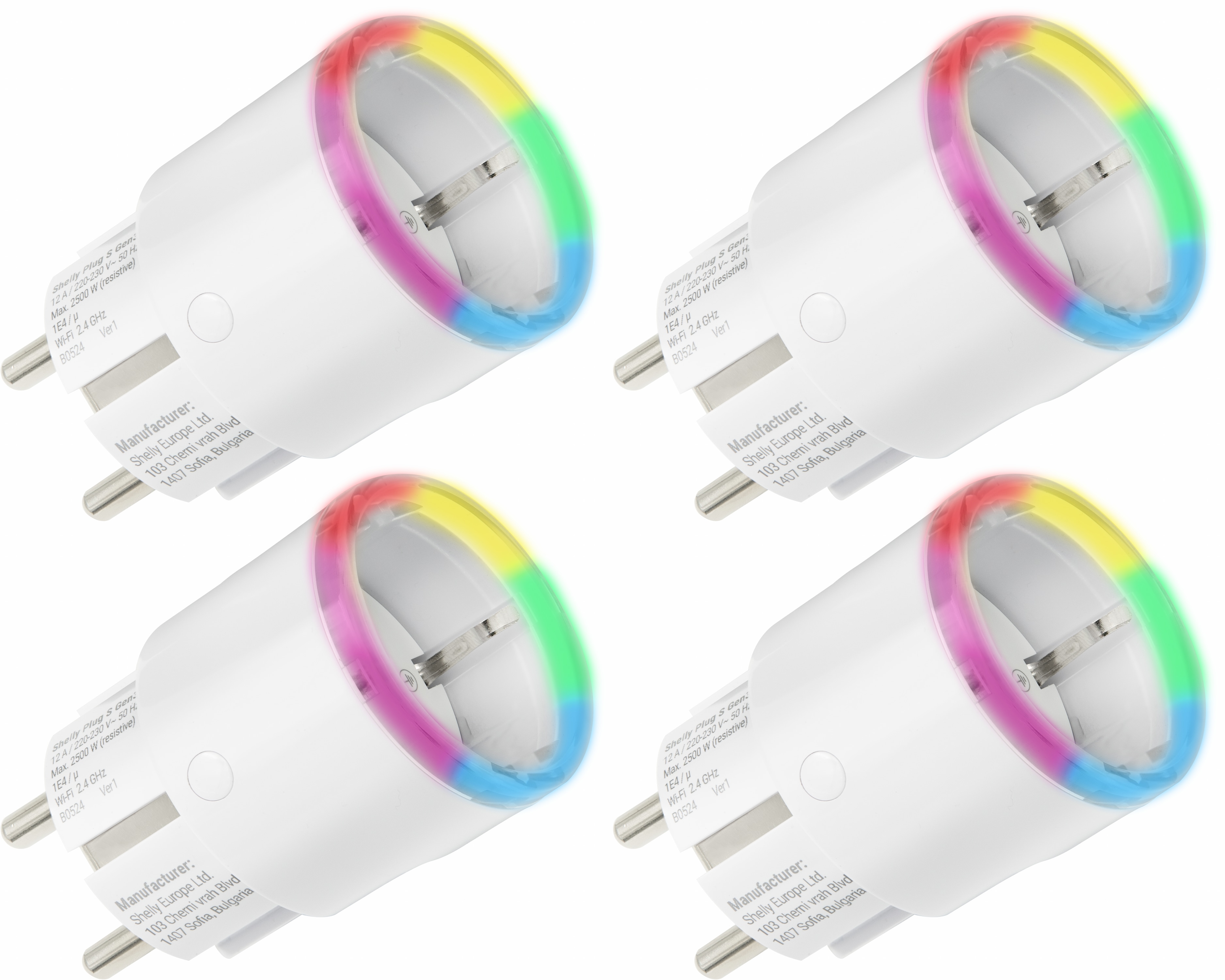 SHELLY WLAN-Steckdose Plug S Gen3, Matter, weiß, 4 Stück SHELLY WLAN-Steckdose Plug S Gen3, Matter, weiß, 4 Stück