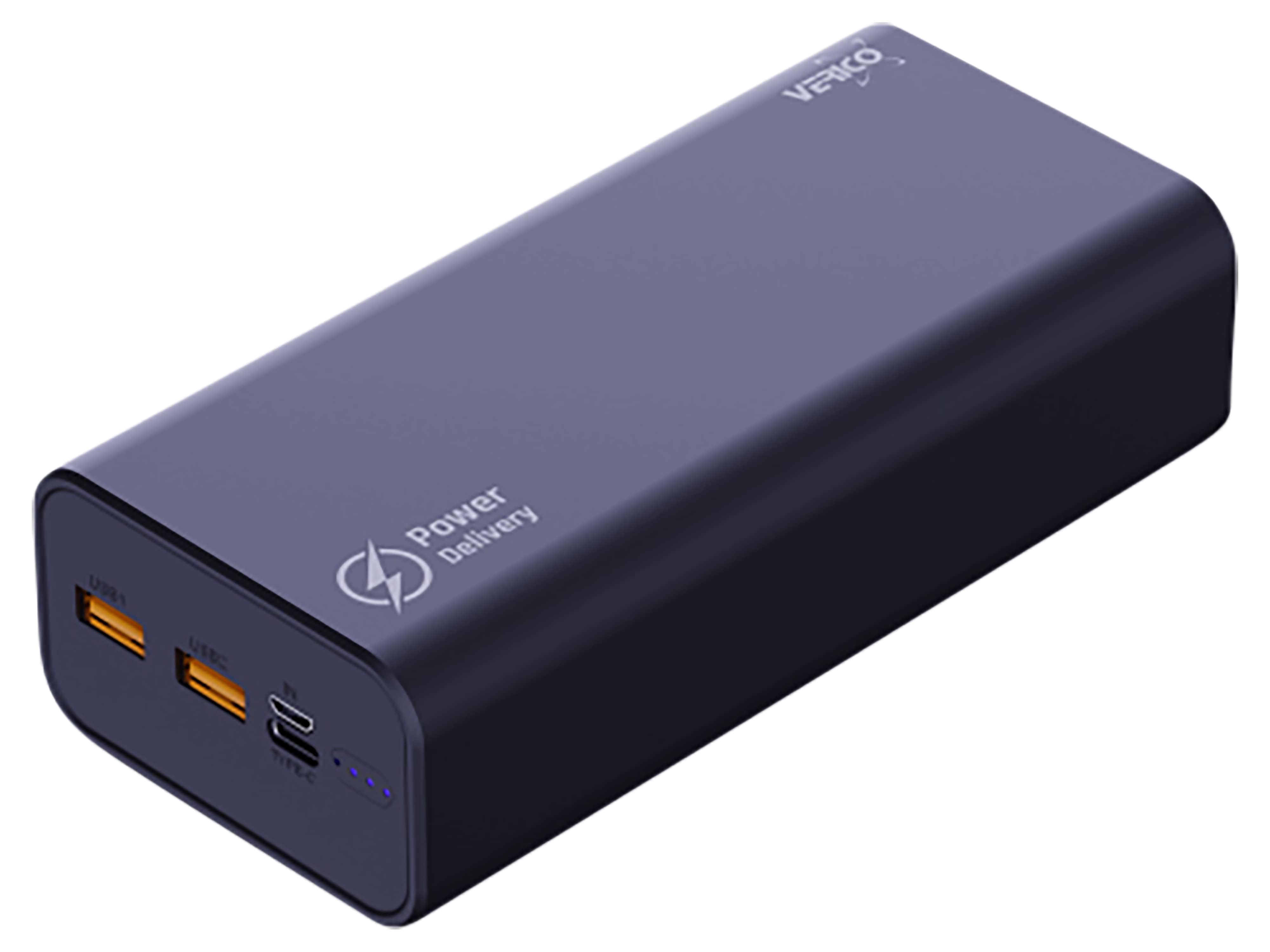VERICO Powerbank POWERPRO PD V2, 22,5W, 24.000mAh, 2xUSB-C, 1xMicro-USB, 1xTyp-C VERICO Powerbank POWERPRO PD V2, 22,5W, 24.000mAh, 2xUSB-C, 1xMicro-USB, 1xTyp-C