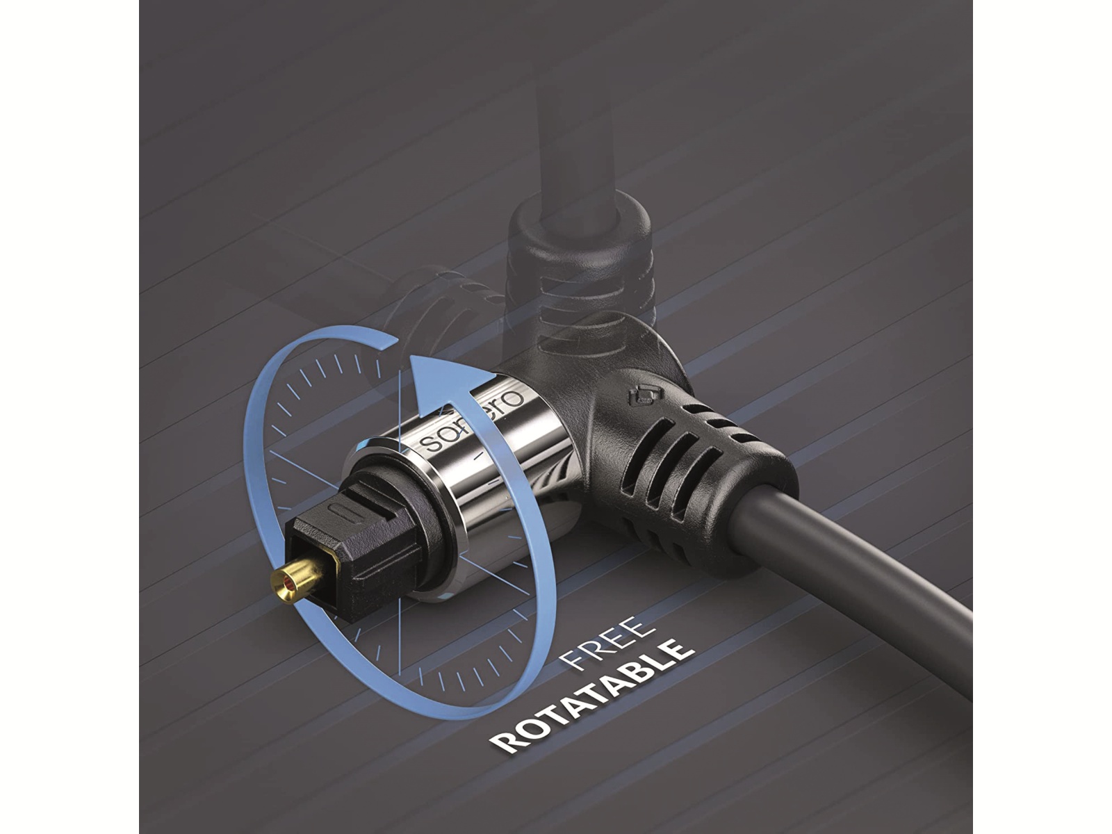 SONERO Lichtleiter-Kabel, 1 m, schwarz, 1x90° Stecker SONERO Lichtleiter-Kabel, 1 m, schwarz, 1x90° Stecker