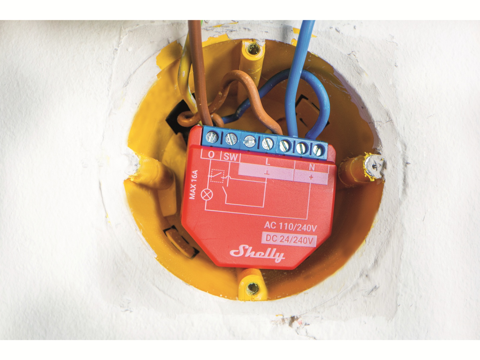 SHELLY WLAN-Schaltaktor Plus 1PM, 16 A, Bluetooth SHELLY WLAN-Schaltaktor Plus 1PM, 16 A, Bluetooth