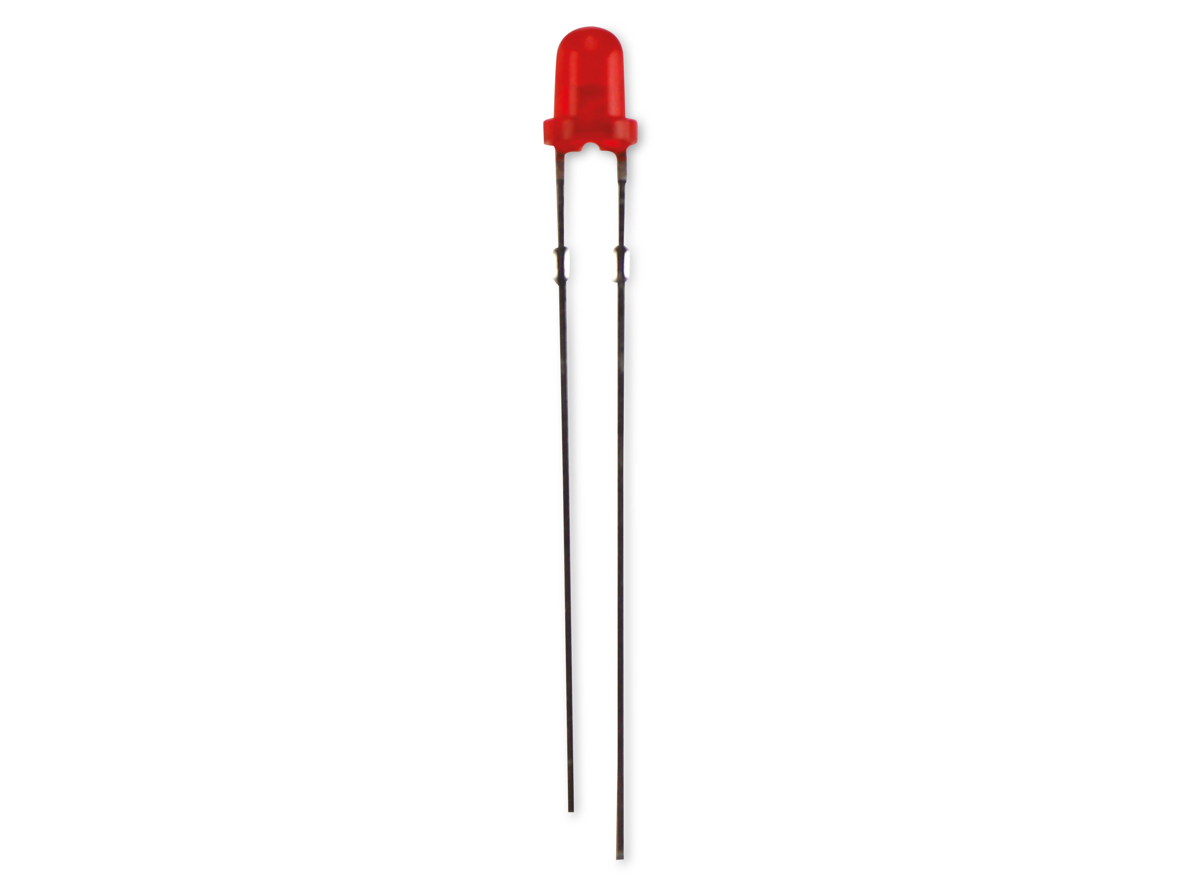 KINGBRIGHT LED, L-1154ID, Rot, 3 mm (T-1), 617 nm, 30 mcd, 60°, Rund KINGBRIGHT LED, L-1154ID, Rot, 3 mm (T-1), 617 nm, 30 mcd, 60°, Rund