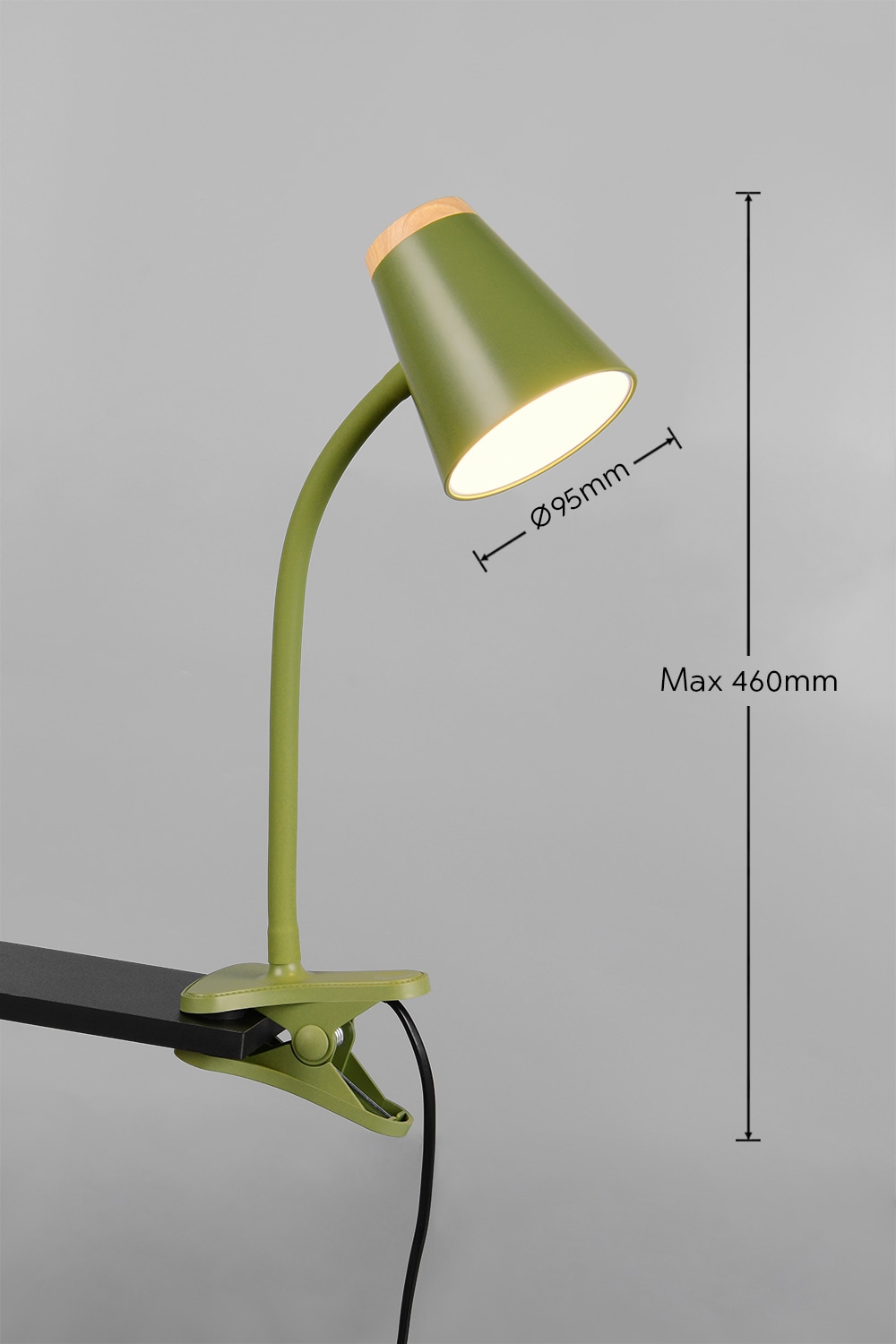 REALITY LED-Klemmleuchte PONGO, R25831115, 4,5W, 500lm, 3000K, grün REALITY LED-Klemmleuchte PONGO, R25831115, 4,5W, 500lm, 3000K, grün