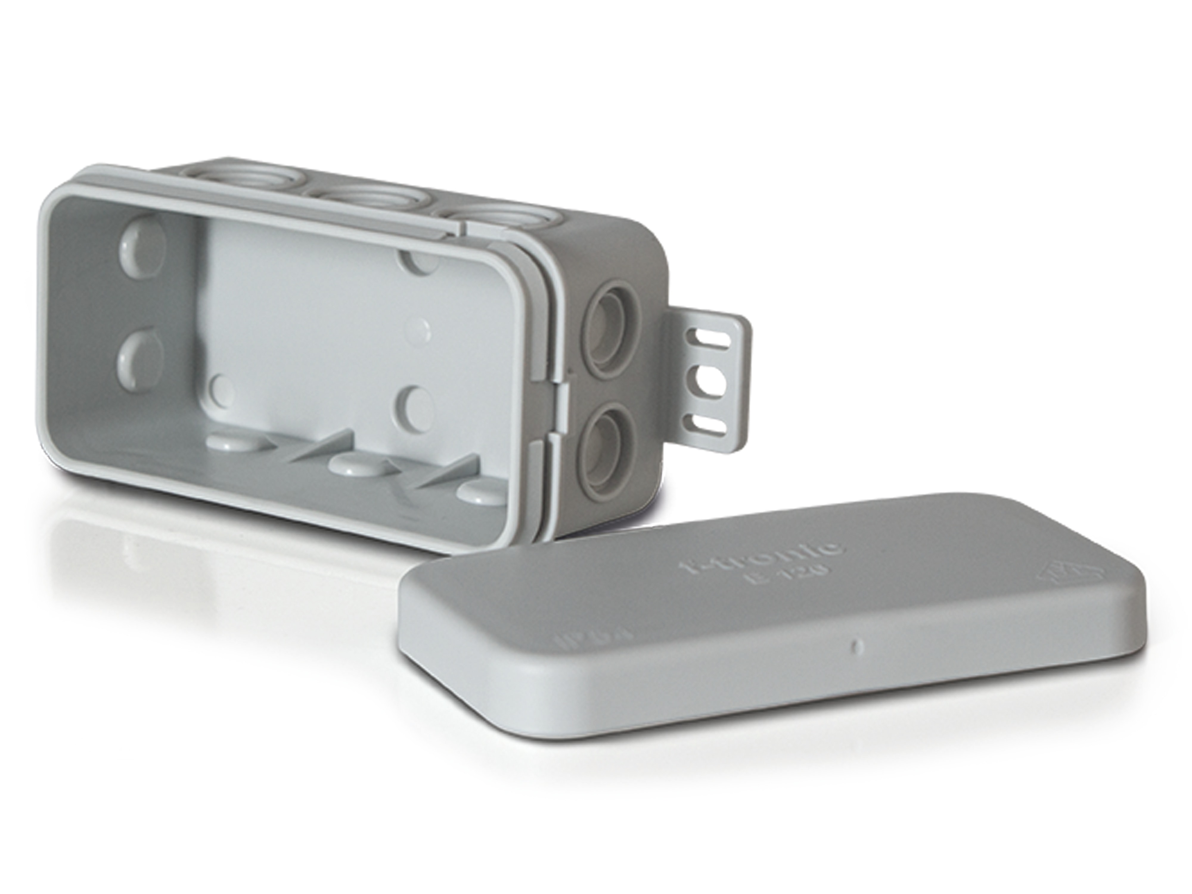 F-TRONIC Verteilerdose, 85x44x40 mm, 10 Einführungen, grau F-TRONIC Verteilerdose, 85x44x40 mm, 10 Einführungen, grau