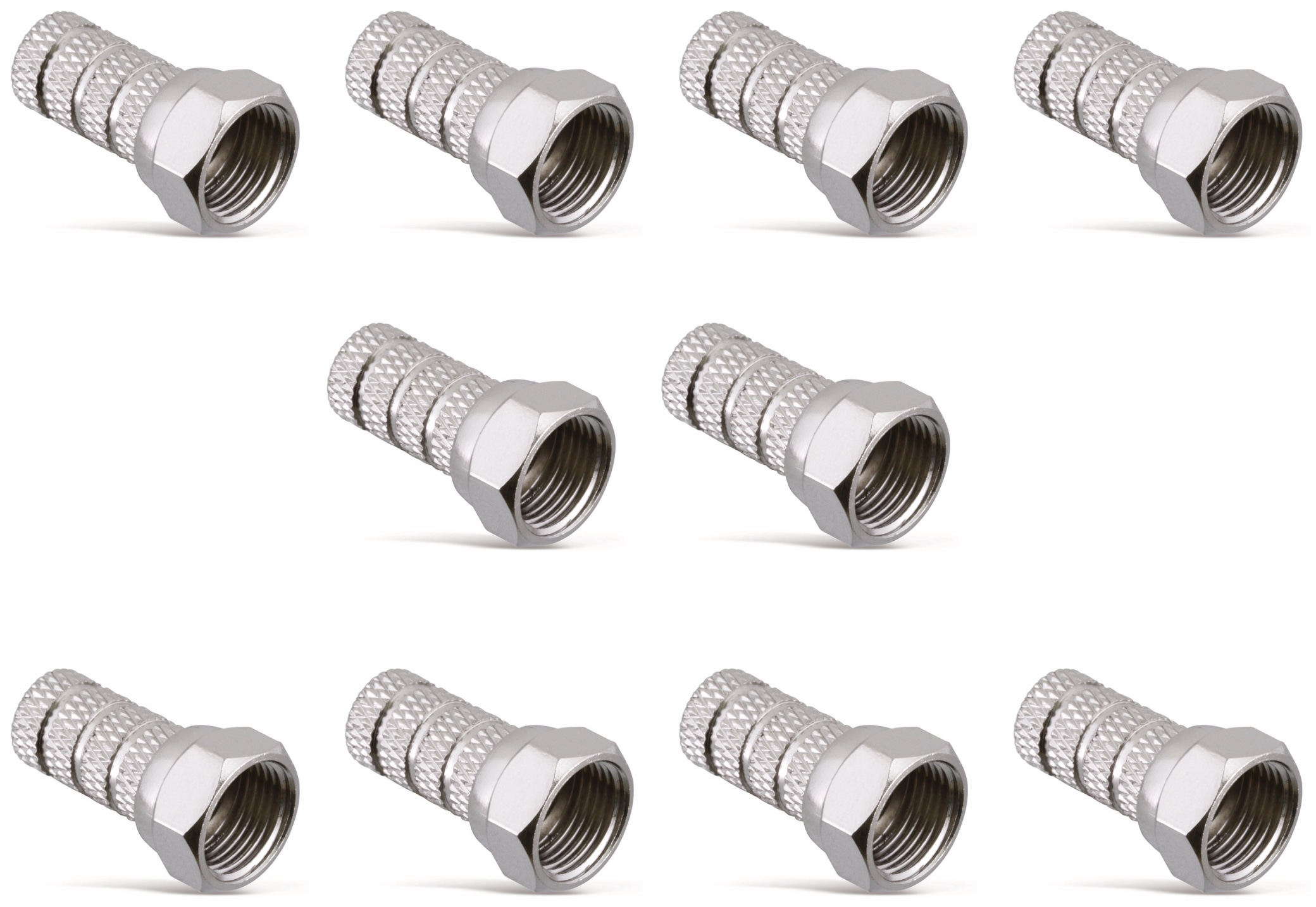 S-IMPULS F-Stecker, 8,1 mm, Aufdrehmontage, 10 Stück S-IMPULS F-Stecker, 8,1 mm, Aufdrehmontage, 10 Stück