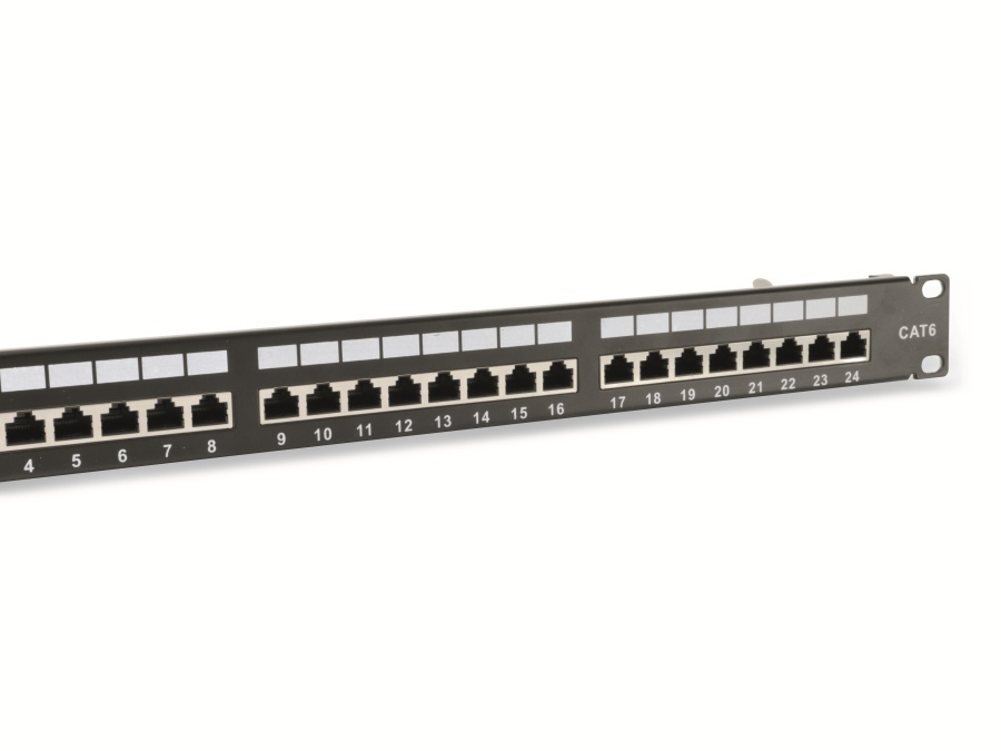 RED4POWER CAT.6 Patchpanel R4-N118S, 24-fach, 19", schwarz RED4POWER CAT.6 Patchpanel R4-N118S, 24-fach, 19", schwarz