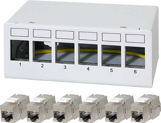 LOGILINK Patchpanel NK4091 6Port inkl. 6 CAT6A Modulen
