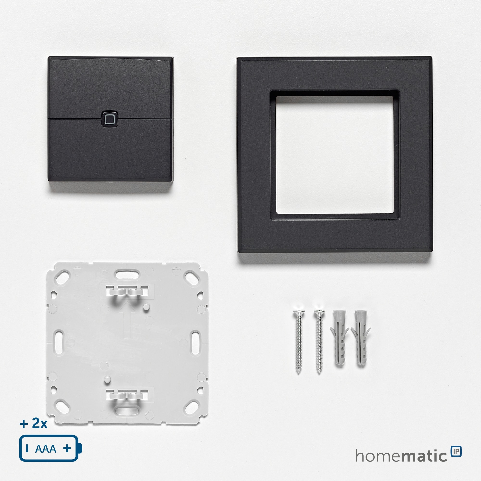 HOMEMATIC IP 161869A0 Wandtaster 2-fach anthrazit HOMEMATIC IP 161869A0 Wandtaster 2-fach anthrazit