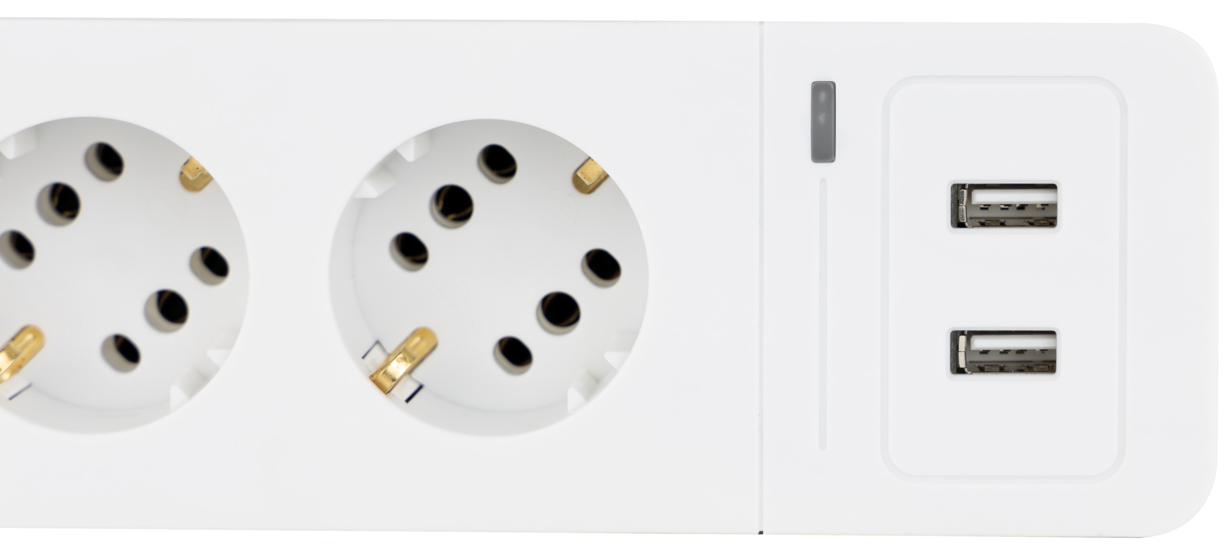 REV Steckdosenleiste Combini, 6-fach, 2x USB-A, 1,4 m, weiß/schwarz REV Steckdosenleiste Combini, 6-fach, 2x USB-A, 1,4 m, weiß/schwarz