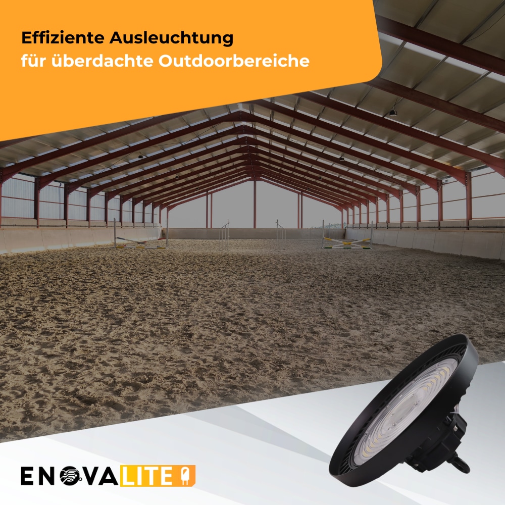 ENOVALITE LED-HighBay-Leuchte, UFO, EEK: C, 150W, 25500lm, 5000K, schwarz ENOVALITE LED-HighBay-Leuchte, UFO, EEK: C, 150W, 25500lm, 5000K, schwarz