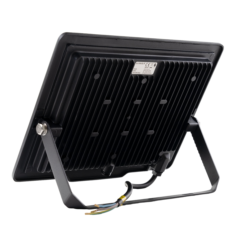 LUXULA RGB LED-Fluter LX400184, 100W, IP65, schwarz, mit Fernbedienung LUXULA RGB LED-Fluter LX400184, 100W, IP65, schwarz, mit Fernbedienung