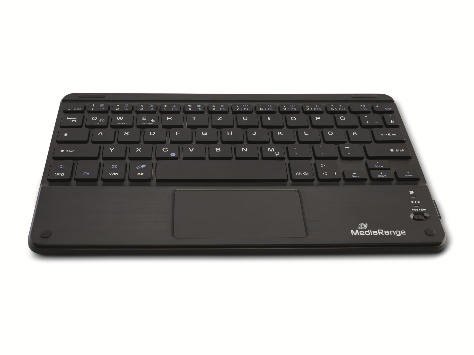 MEDIARANGE Funk-Tastatur MROS130, Touchpad, QWERTZ, schwarz MEDIARANGE Funk-Tastatur MROS130, Touchpad, QWERTZ, schwarz