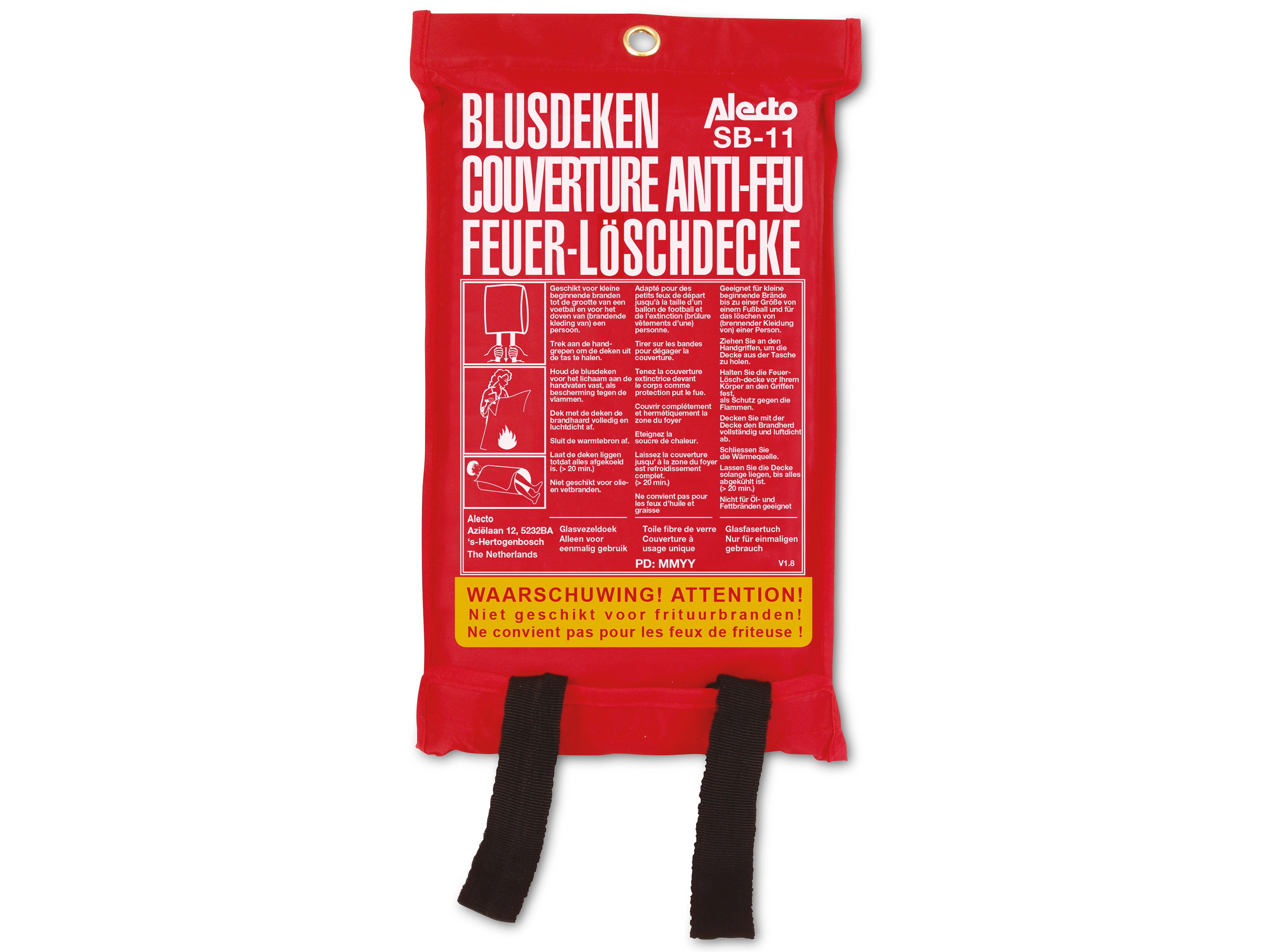 ALECTO Löschdecke SB-11, 100x100 cm ALECTO Löschdecke SB-11, 100x100 cm