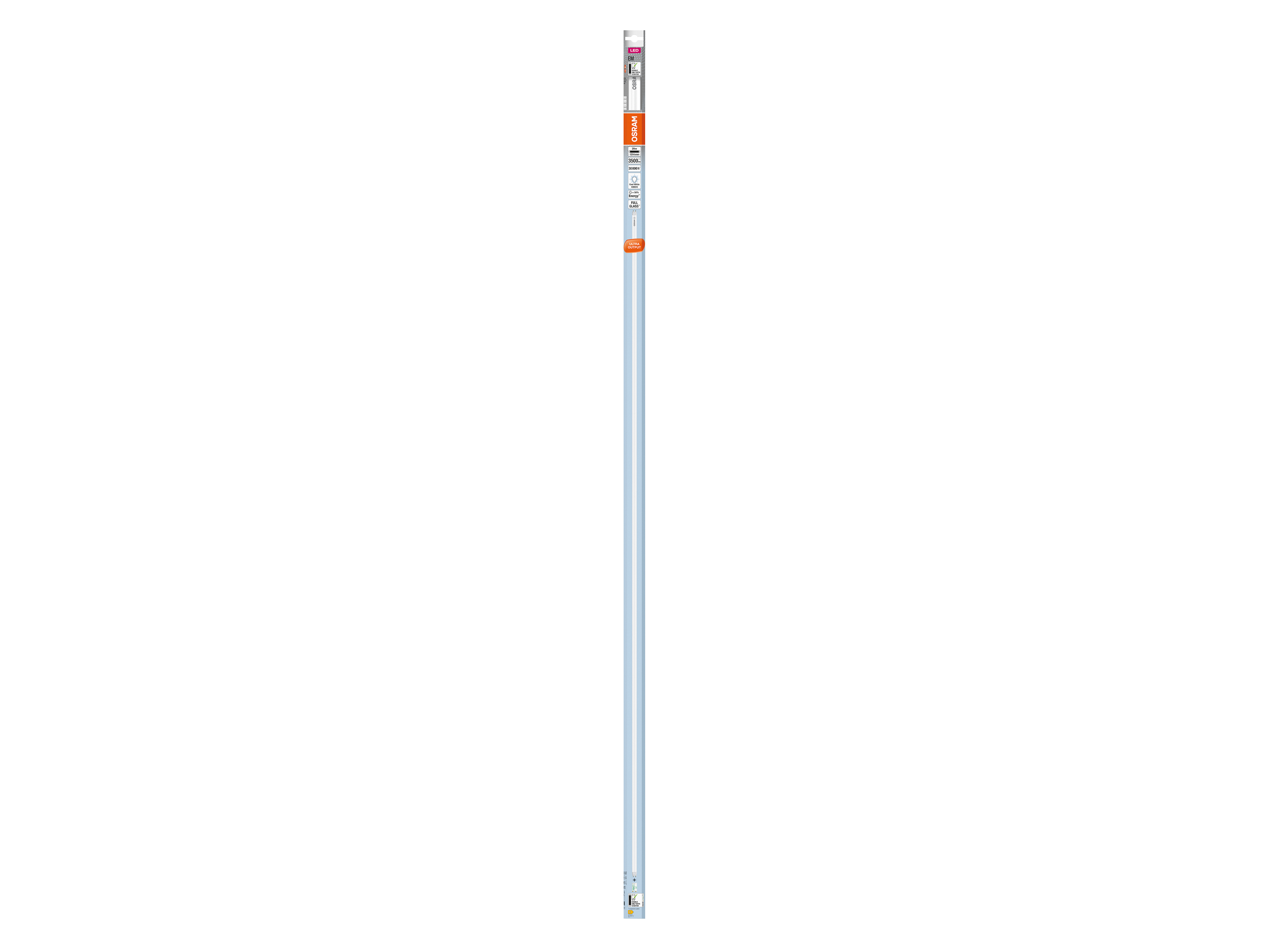 OSRAM LED-Röhre, T8, 1500mm, G13, EEK: E, 29W, 3500lm, 4000K OSRAM LED-Röhre, T8, 1500mm, G13, EEK: E, 29W, 3500lm, 4000K