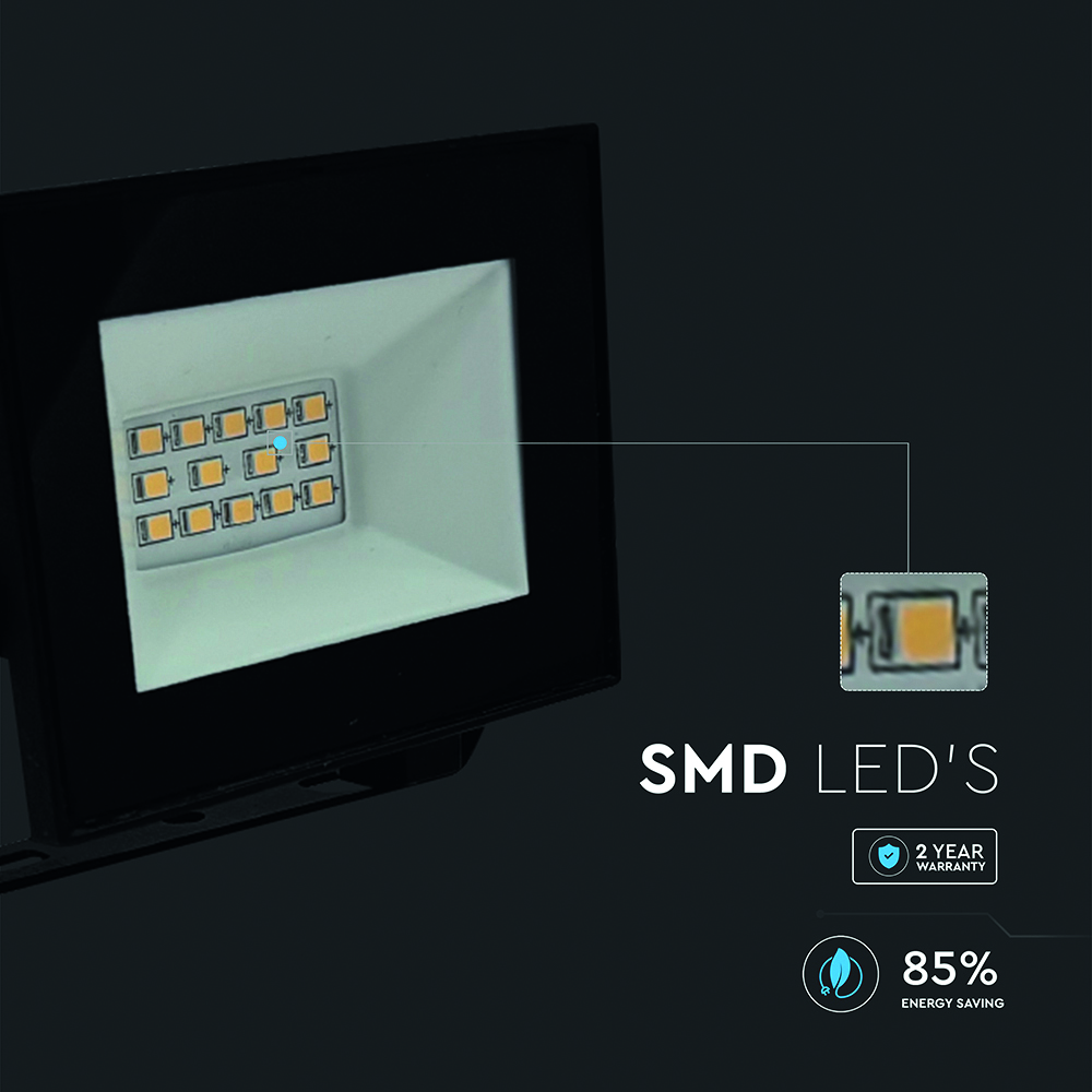 V-TAC LED-Fluter, VT-44012, 10 W, 4000K, EEK: F, 730 lm, neutralweiß, IP65, schwarz V-TAC LED-Fluter, VT-44012, 10 W, 4000K, EEK: F, 730 lm, neutralweiß, IP65, schwarz