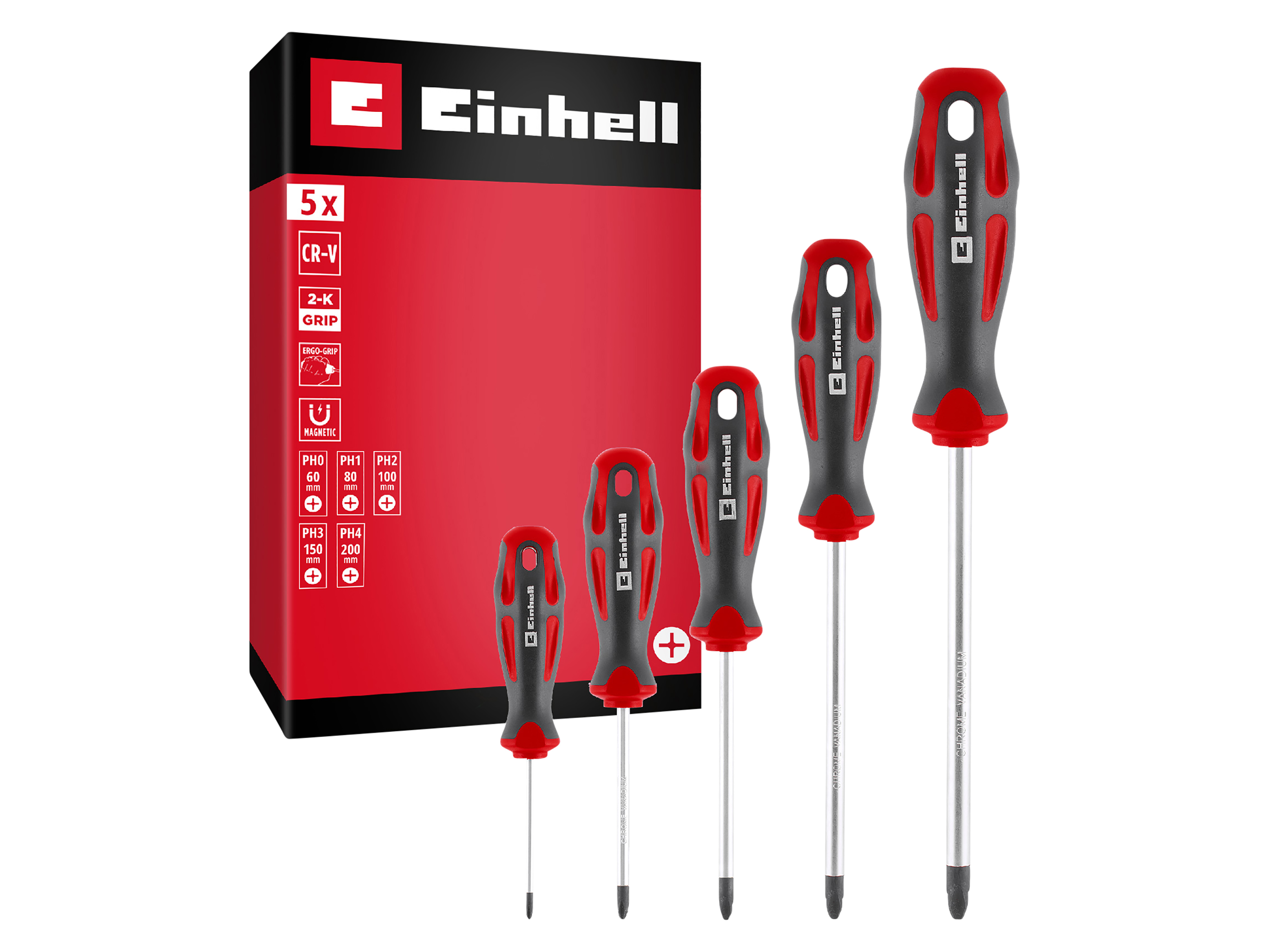 EINHELL Schraubendreher-Set PH, 370536, 5-teilig EINHELL Schraubendreher-Set PH, 370536, 5-teilig