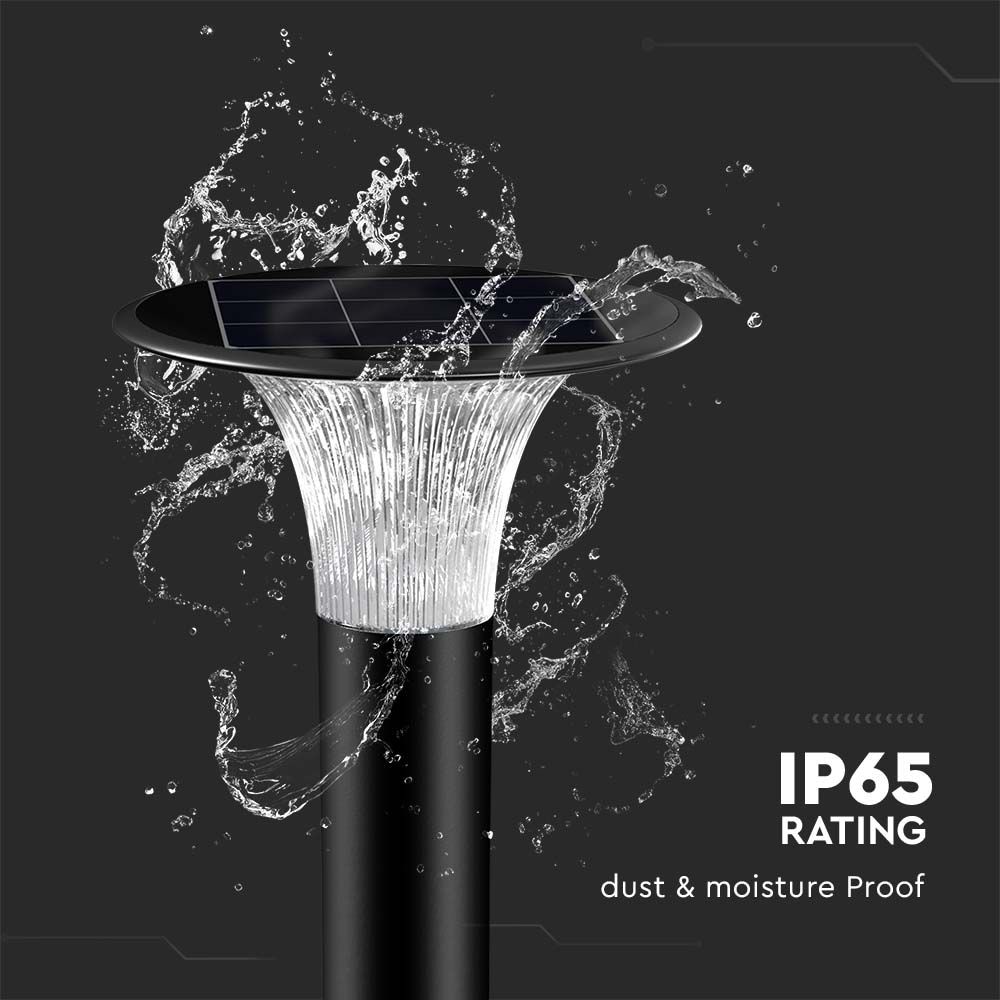 V-TAC Solar LED-Wegeleuchte VT-413, 15 W, 6000 K + 4000 K, schwarz V-TAC Solar LED-Wegeleuchte VT-413, 15 W, 6000 K + 4000 K, schwarz